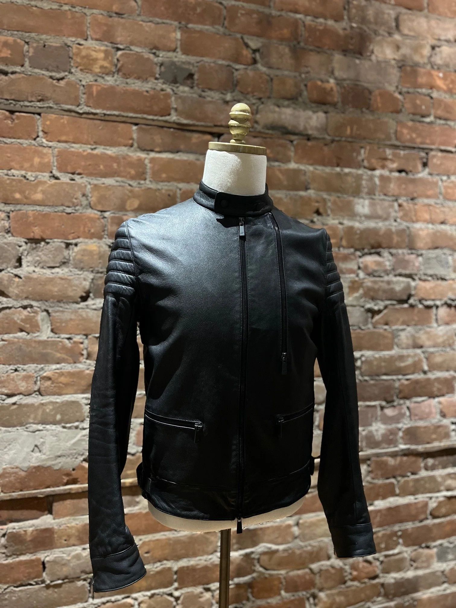 Porsche Design Porsche Design by BOSS Men’s Leather Biker Jacket Size US S / EU 44-46 / 1 - 2 Thumbnail