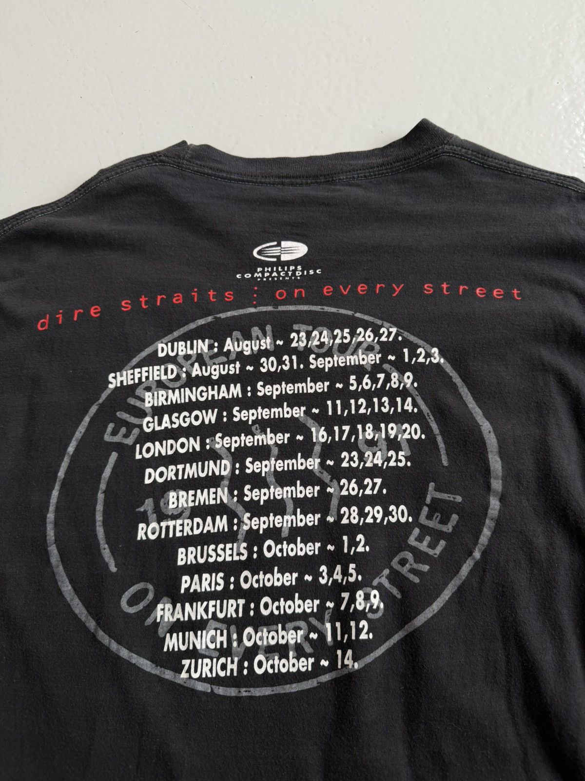 Vintage Vintage 1992 Dire Straits on every street tour tee Size US XL / EU 56 / 4 - 9 Thumbnail