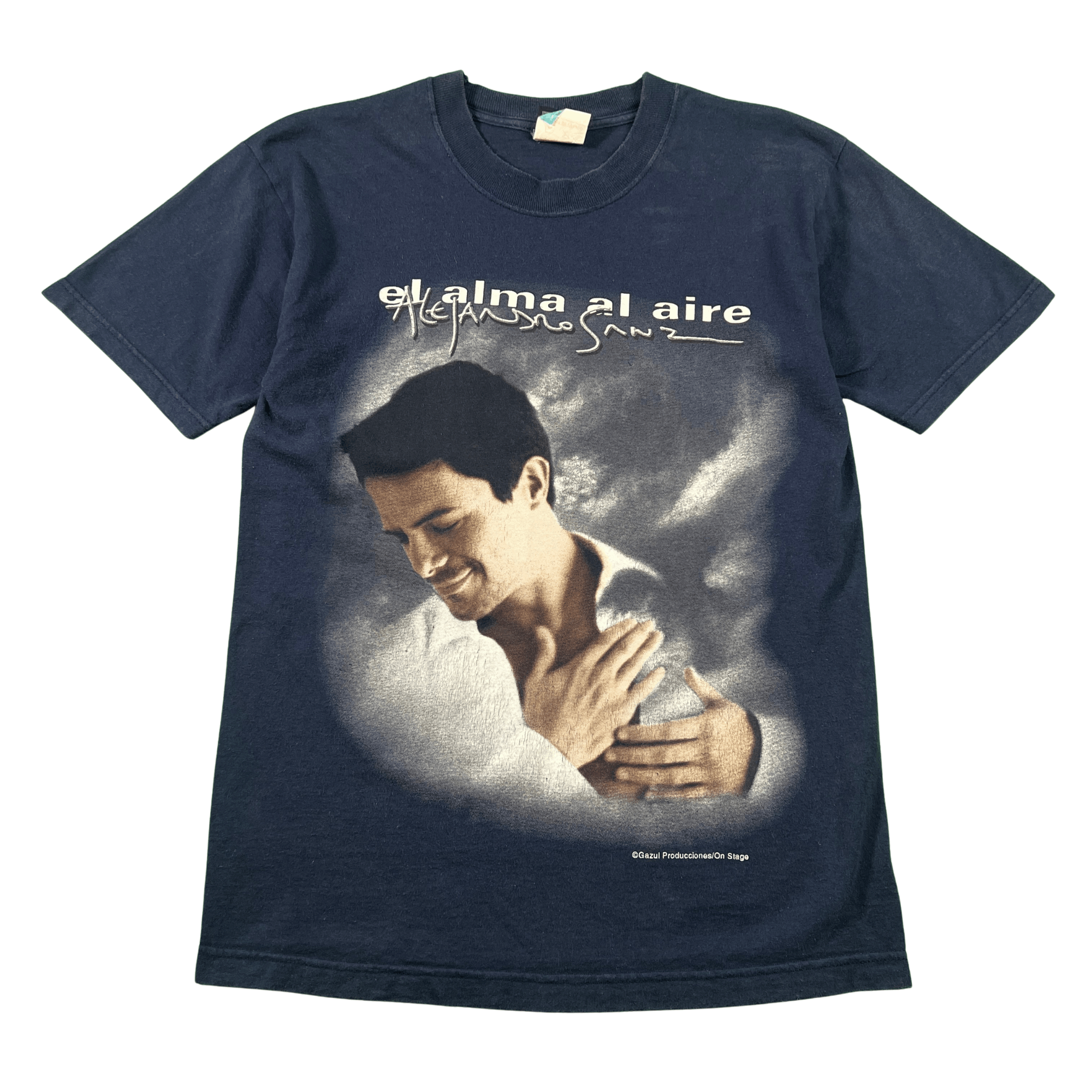 Vintage T-Shirt Vintage Alejandro Sanz 'el al aire' - Marine -Small Size US S / EU 44-46 / 1 - 1 Thumbnail