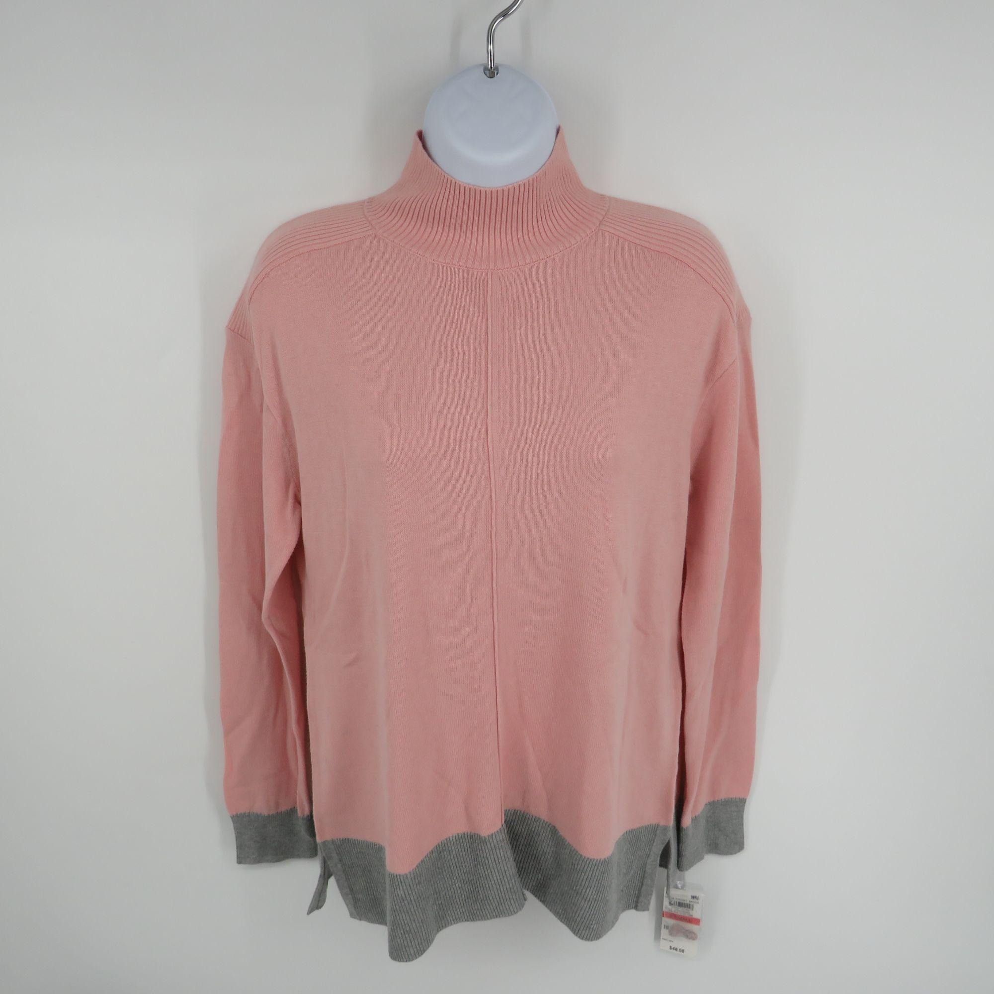 Other Karen Scott XS Seam Front Mock Neck Sweater Tea Rose Gray NW Size XS / US 0-2 / IT 36-38 - 1 Thumbnail
