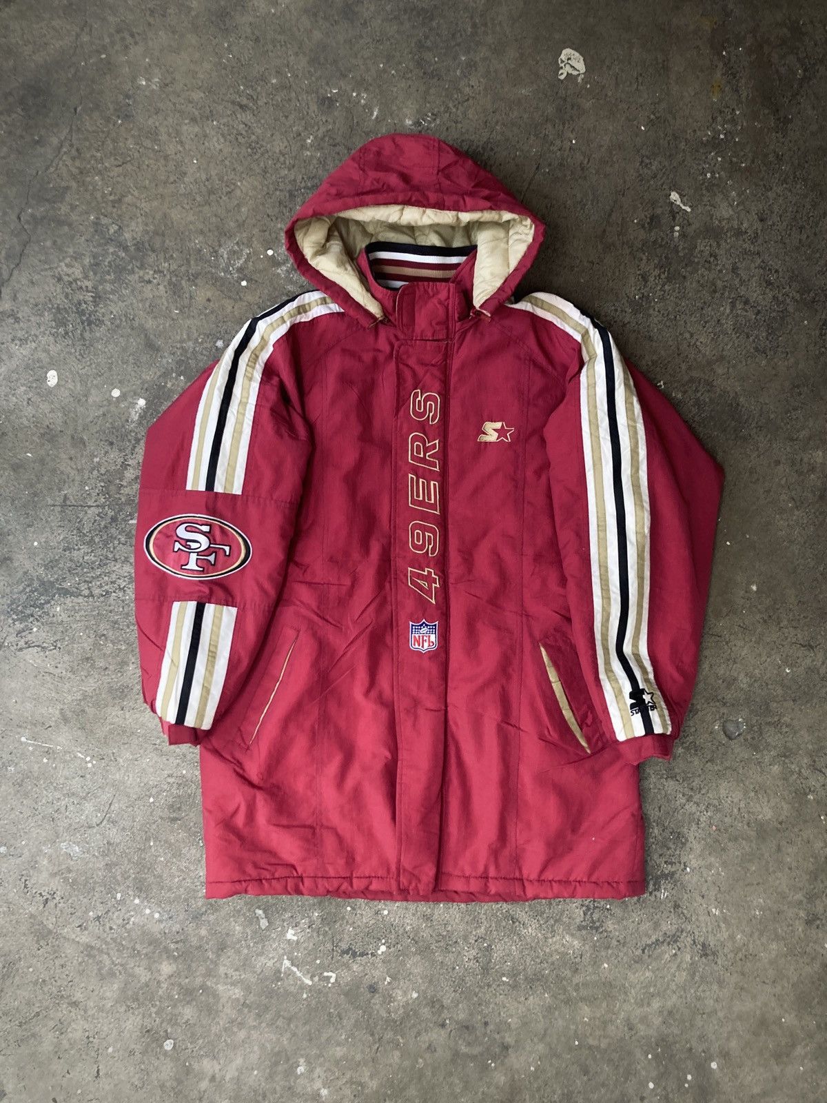 NFL × Vintage Vintage 90s Starter San Francisco 49ers Parka Size US L / EU 52-54 / 3 - 8 Thumbnail