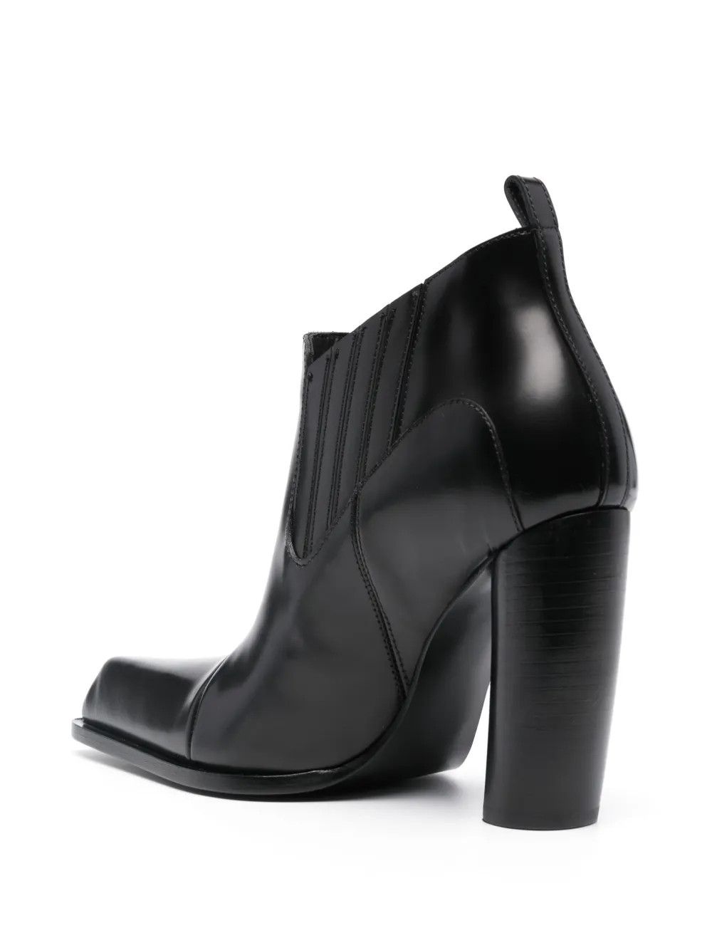 Off-White o1y1225 Leather Ankle Boots in Black Size US 10 / IT 40 - 3 Thumbnail