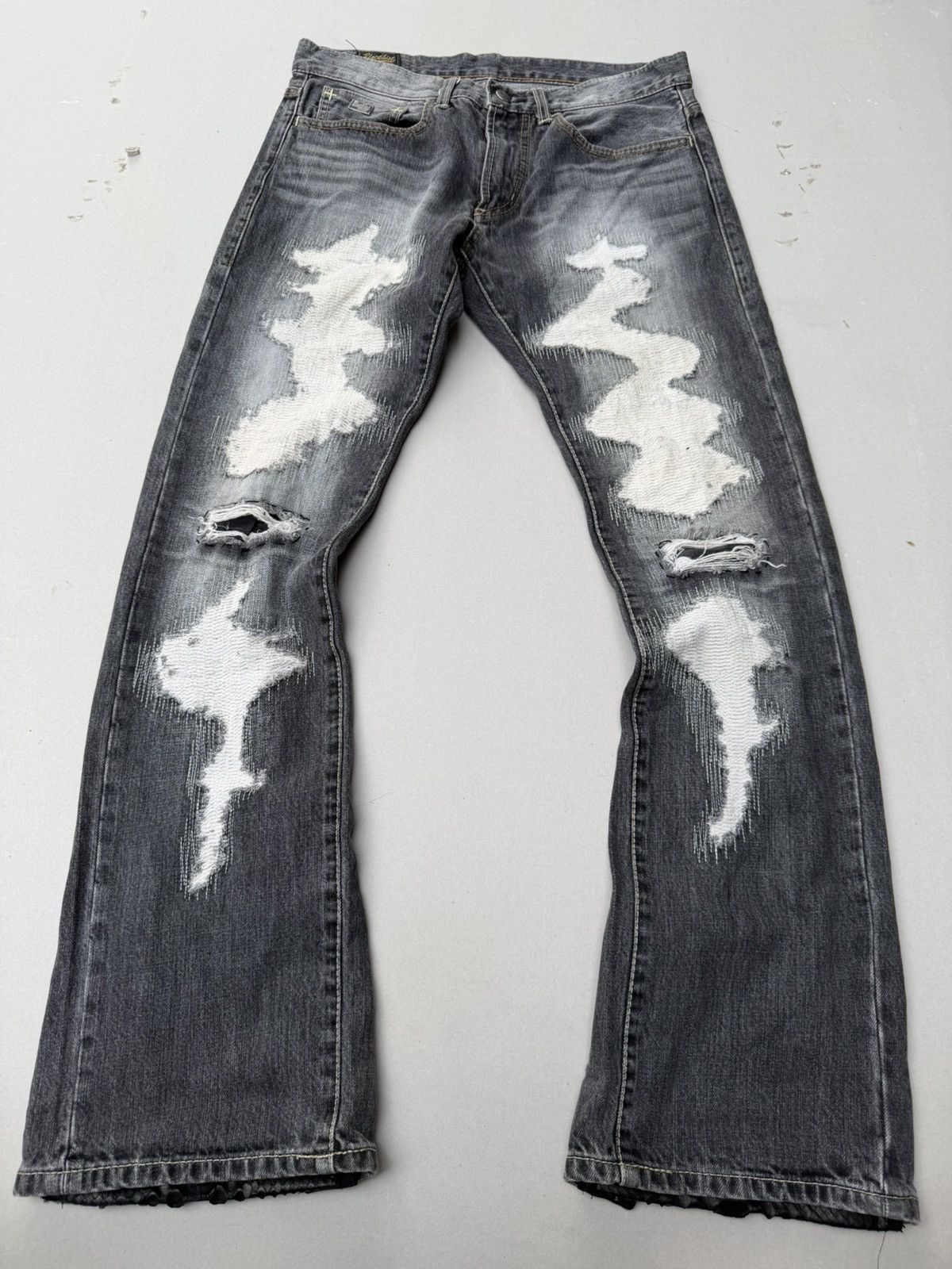 Japanese Brand BLACKHISt lace up flare jeans Size US 30 / EU 46 - 1 Thumbnail