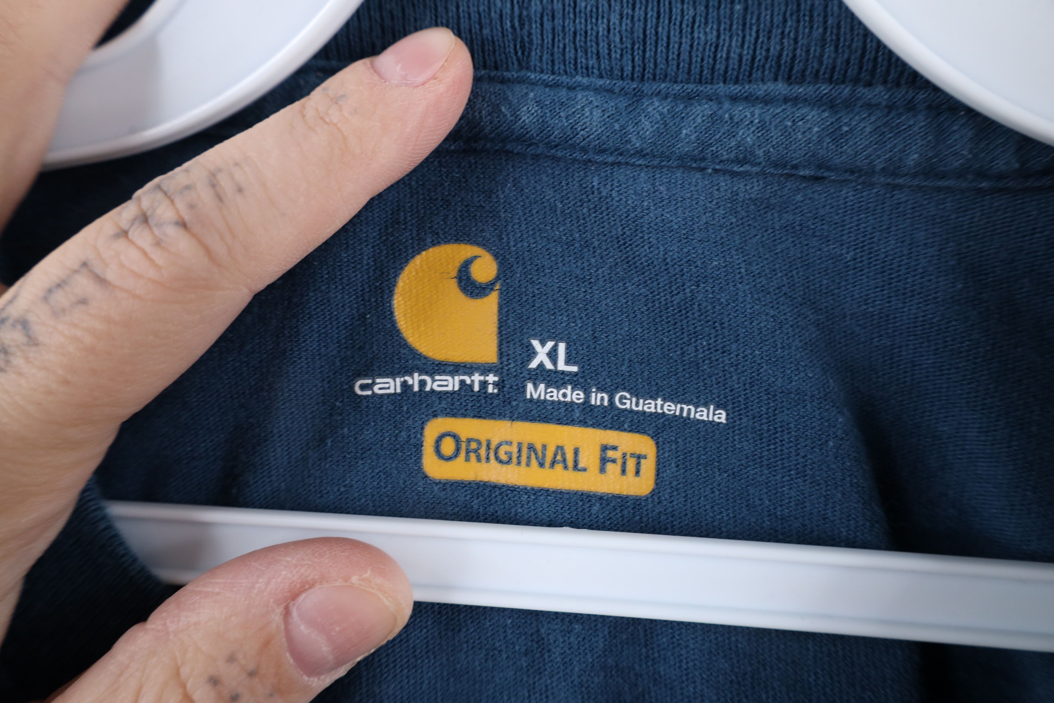 Carhartt × Vintage Vintage Carhartt Out Heavyweight Pocket T-Shirt Blue Cotton Size US XL / EU 56 / 4 - 7 Thumbnail