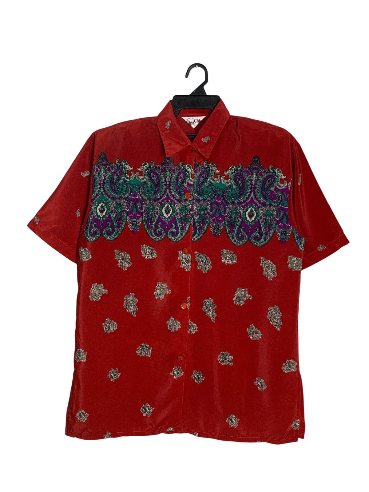 Chloe Rare Design Vintage Chloe Short Sleeve Blouse Size L / US 10 / IT 46 - 1 Thumbnail