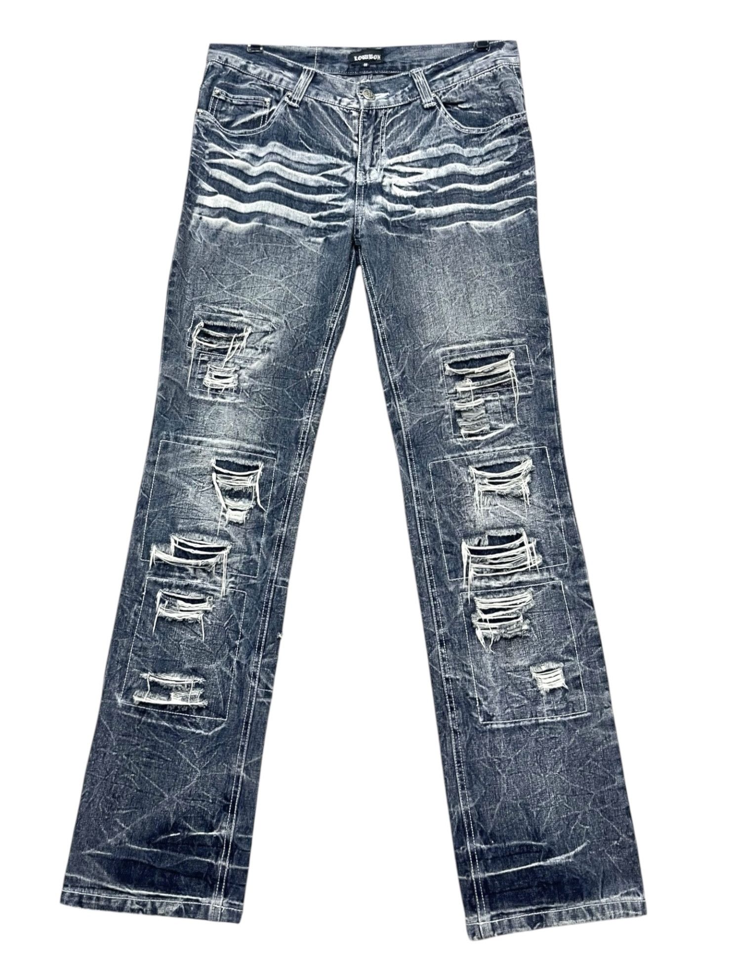 LOWBOX 🤘🏼LOWBOX Ripped Grunge Punk Rock Denim Undercover Style Size US 32 / EU 48 - 2 Thumbnail