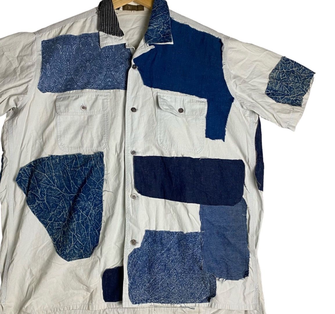 Designer × Y's for Men × Yohji Yamamoto 🔥 Vintage Ys For Men plus patchwork longsleeves Size US XXL / EU 58 / 5 - 4 Thumbnail