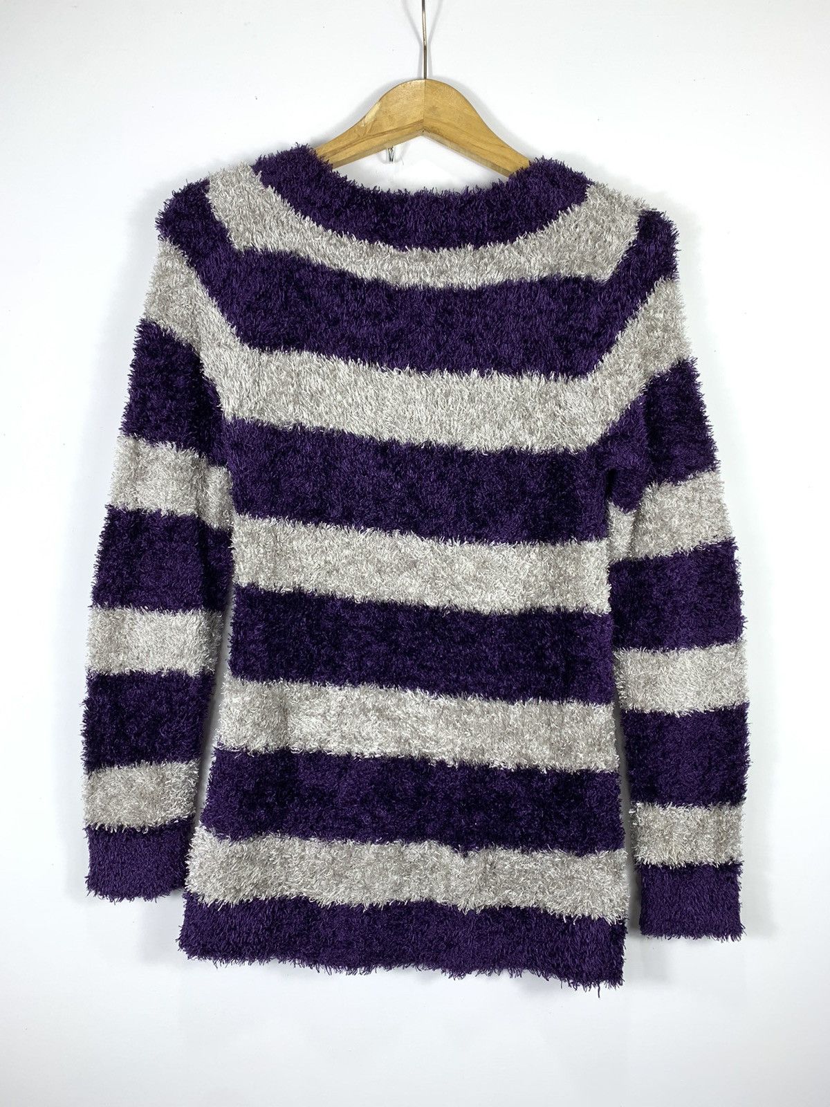 Issey Miyake Mohair Grunge Stripe Purpel Kurt Cobain Style Size US M / EU 48-50 / 2 - 2 Thumbnail