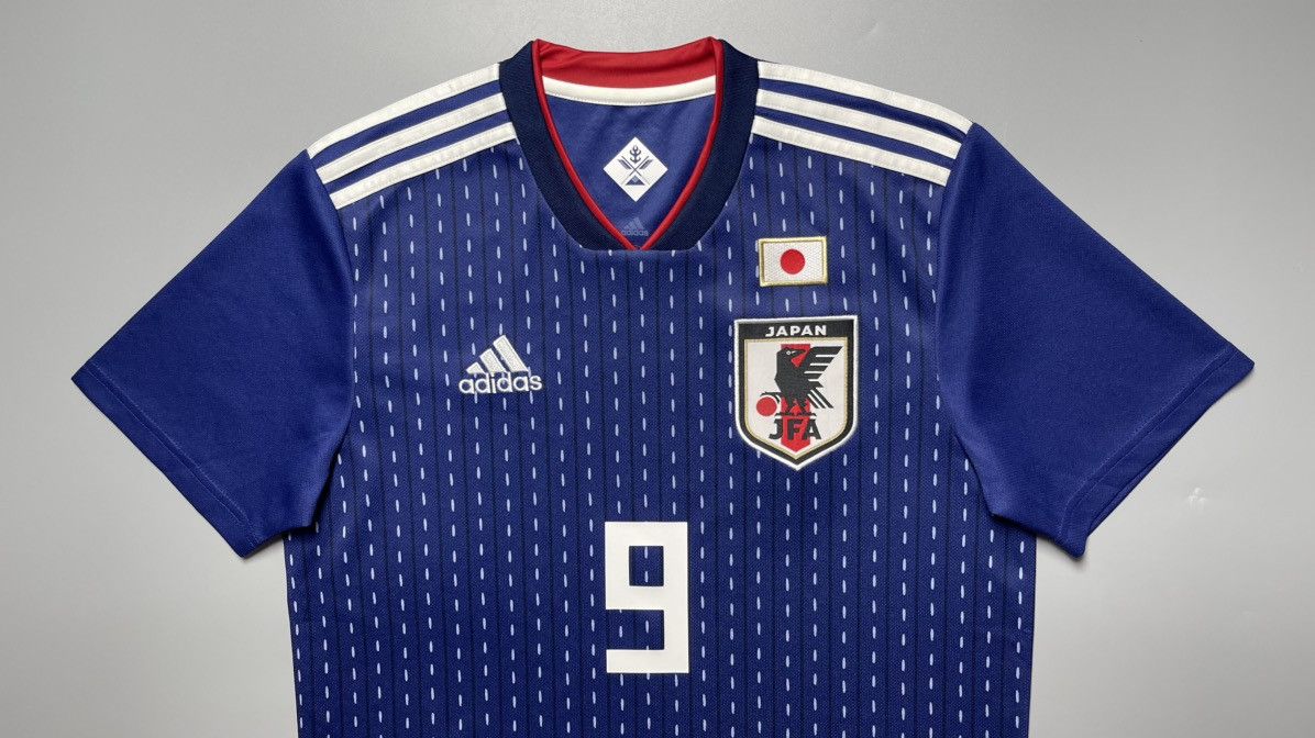Adidas JAPAN ADIDAS 2018 WORLD CUP FOOTBALL HOME JERSEY #9 OKAZAKI Size US S / EU 44-46 / 1 - 3 Thumbnail