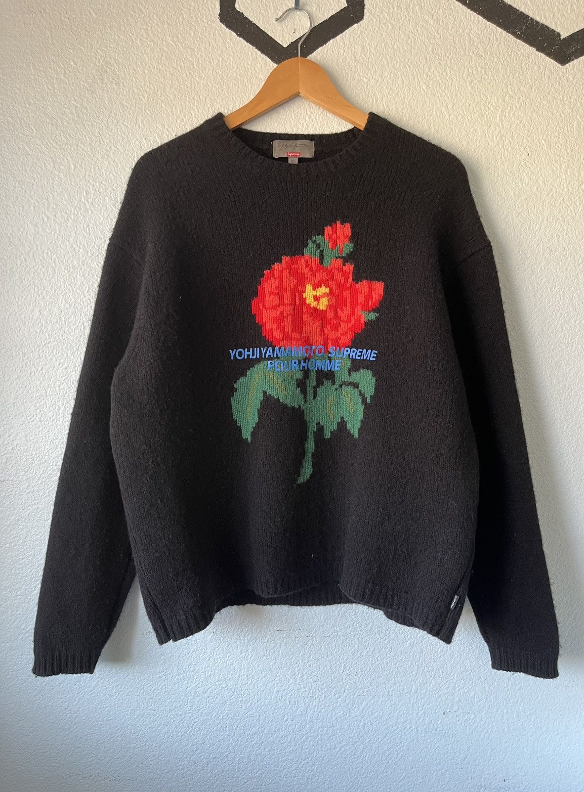 Yohji Yamamoto x Supreme 花柄ニット M Supreme FW20 Week 4 Supreme x Yohji Yamamoto Crossover Rose