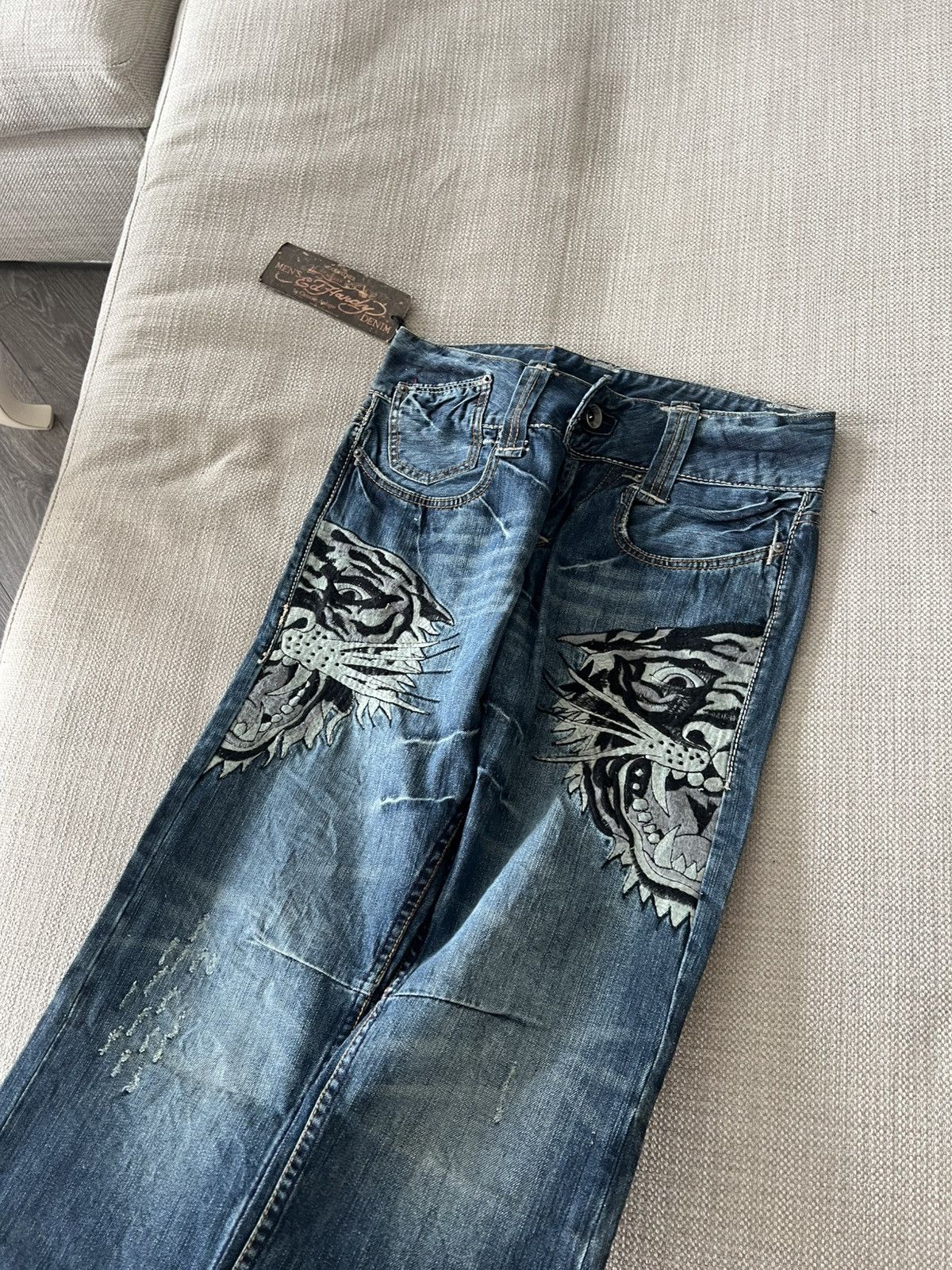 Ed Hardy Vintage Ed Hardy Tiger Denim Jeans Y2K by Christian Audigier Size US 32 / EU 48 - 7 Thumbnail