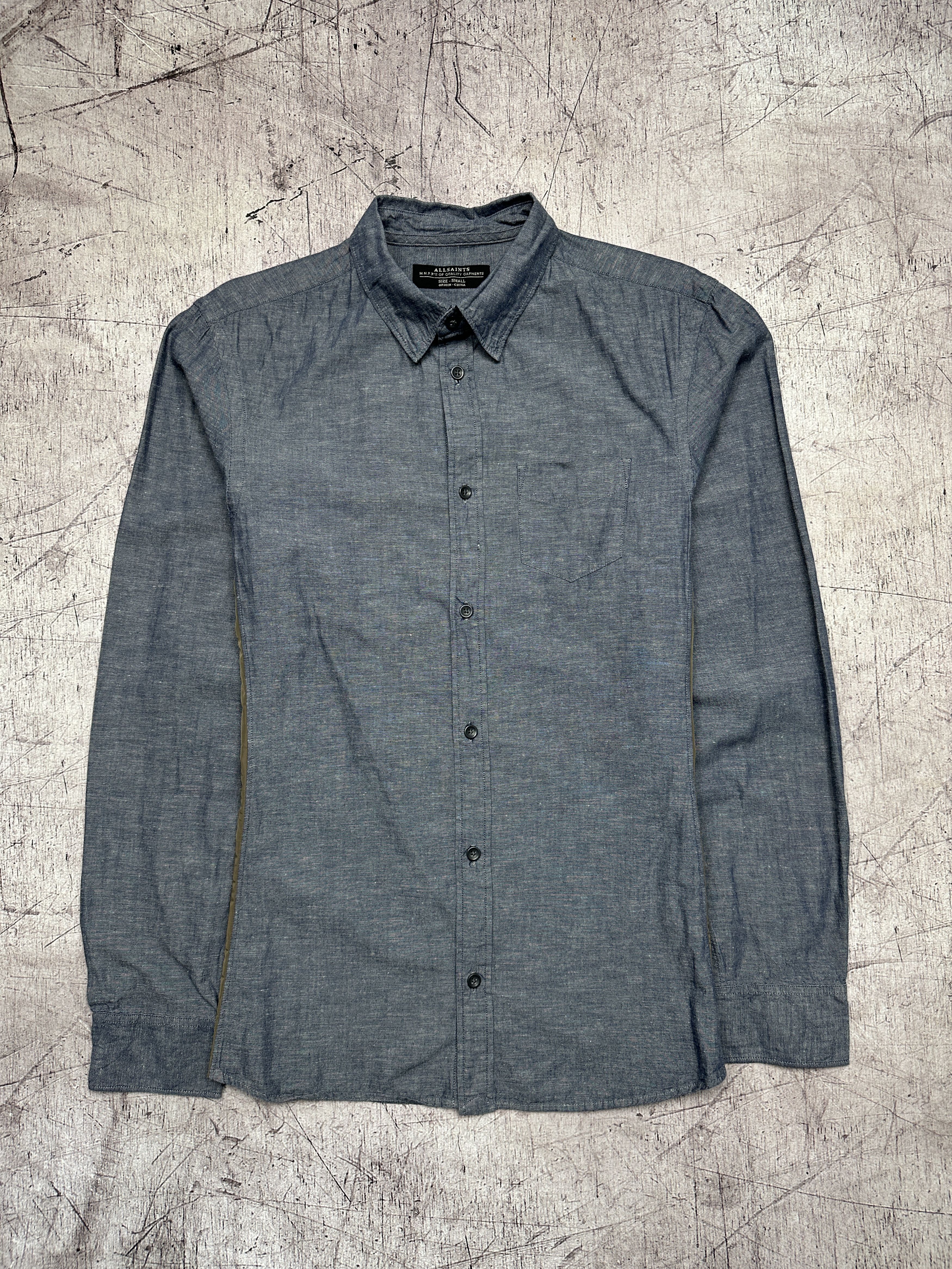 Allsaints Allsaints Segment Cotton - Linen - Nylon Long Sleeve Shirt Size US S / EU 44-46 / 1 - 1 Thumbnail