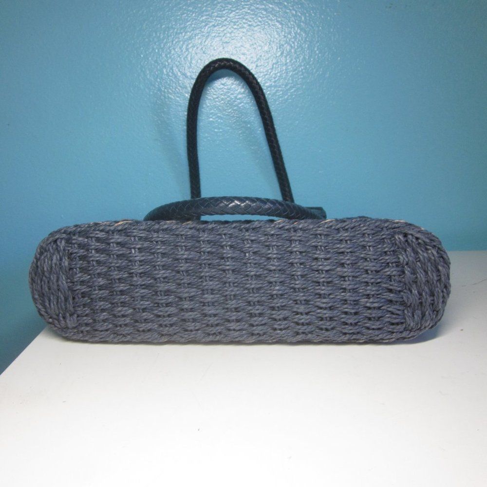 Brighton Tan Blue Straw Tote Perfect Condition - Main Image