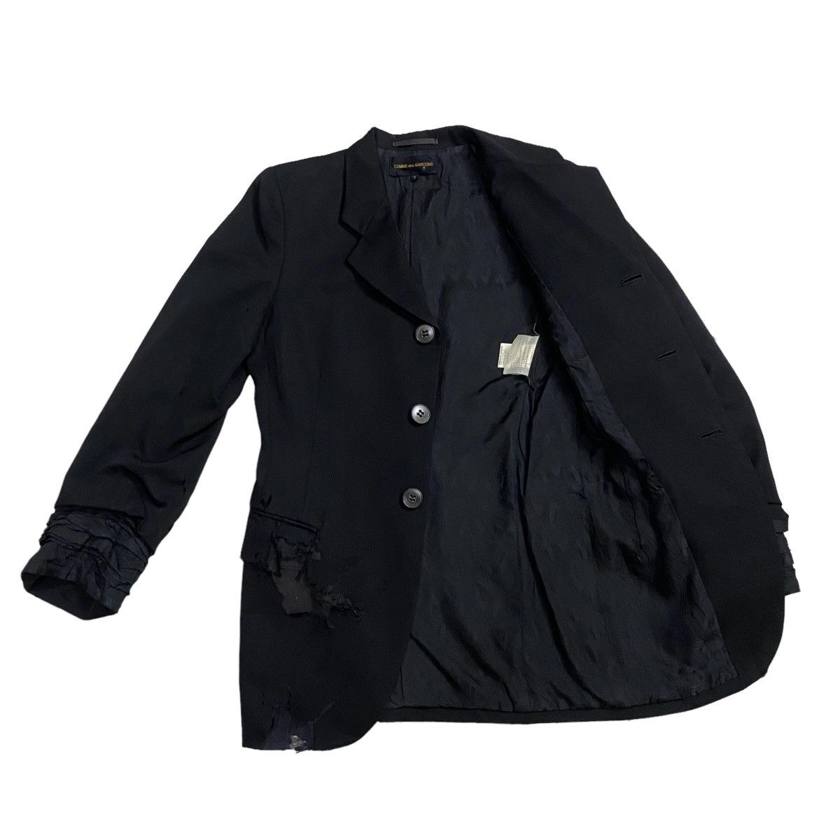 Comme des Garcons × Japanese Brand × Vintage Comme Des Garcons AD1992 distressed blazer coat Size US S / EU 44-46 / 1 - 13 Thumbnail