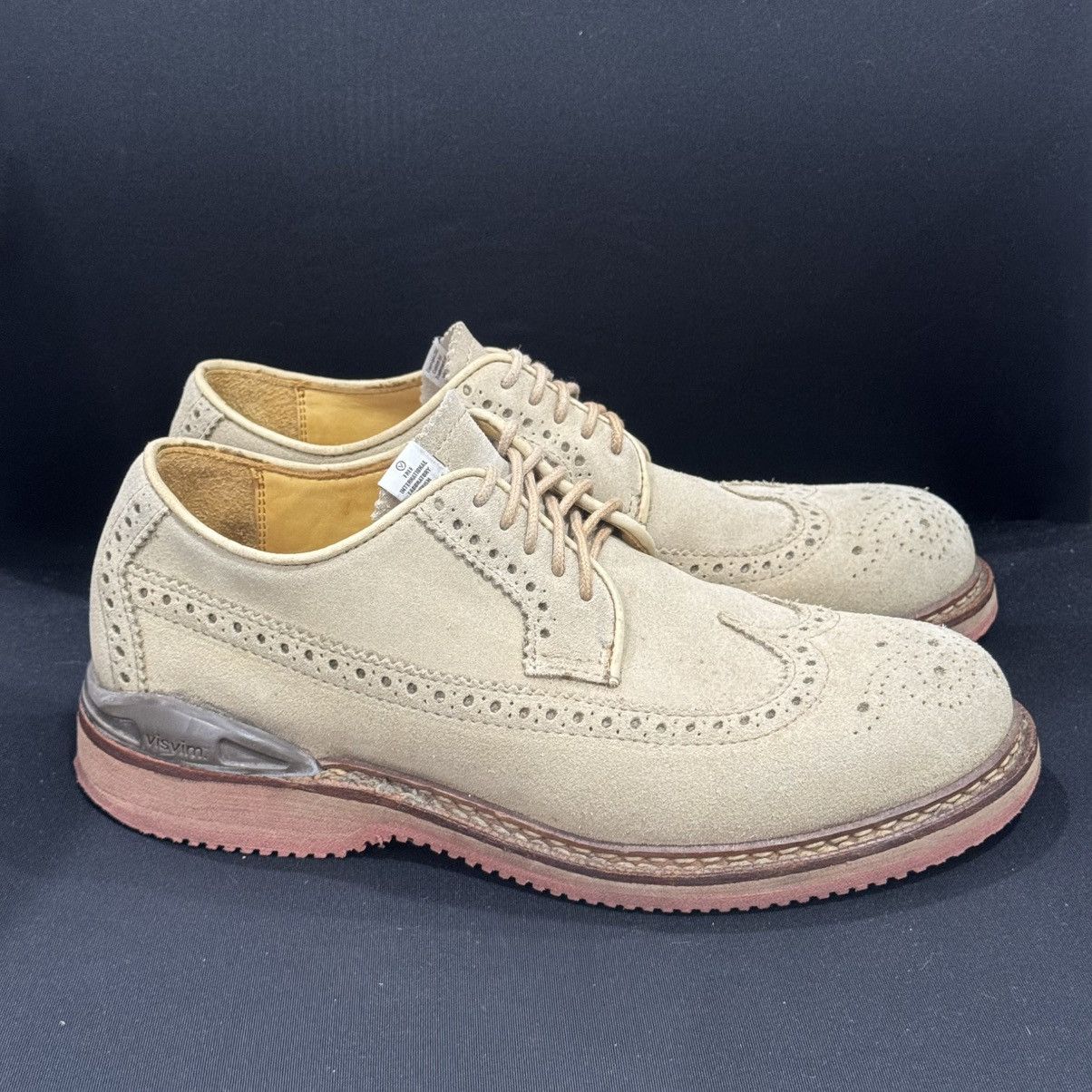 Visvim VISVIM PATRICIAN SAND WT FOLK WINGTIP SUEDE SHOES Size US 8.5 / EU 41-42 - 18 Thumbnail