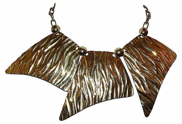 Designer Vintage Massive Statement Textured Bib Necklace Size ONE SIZE - 1 Thumbnail