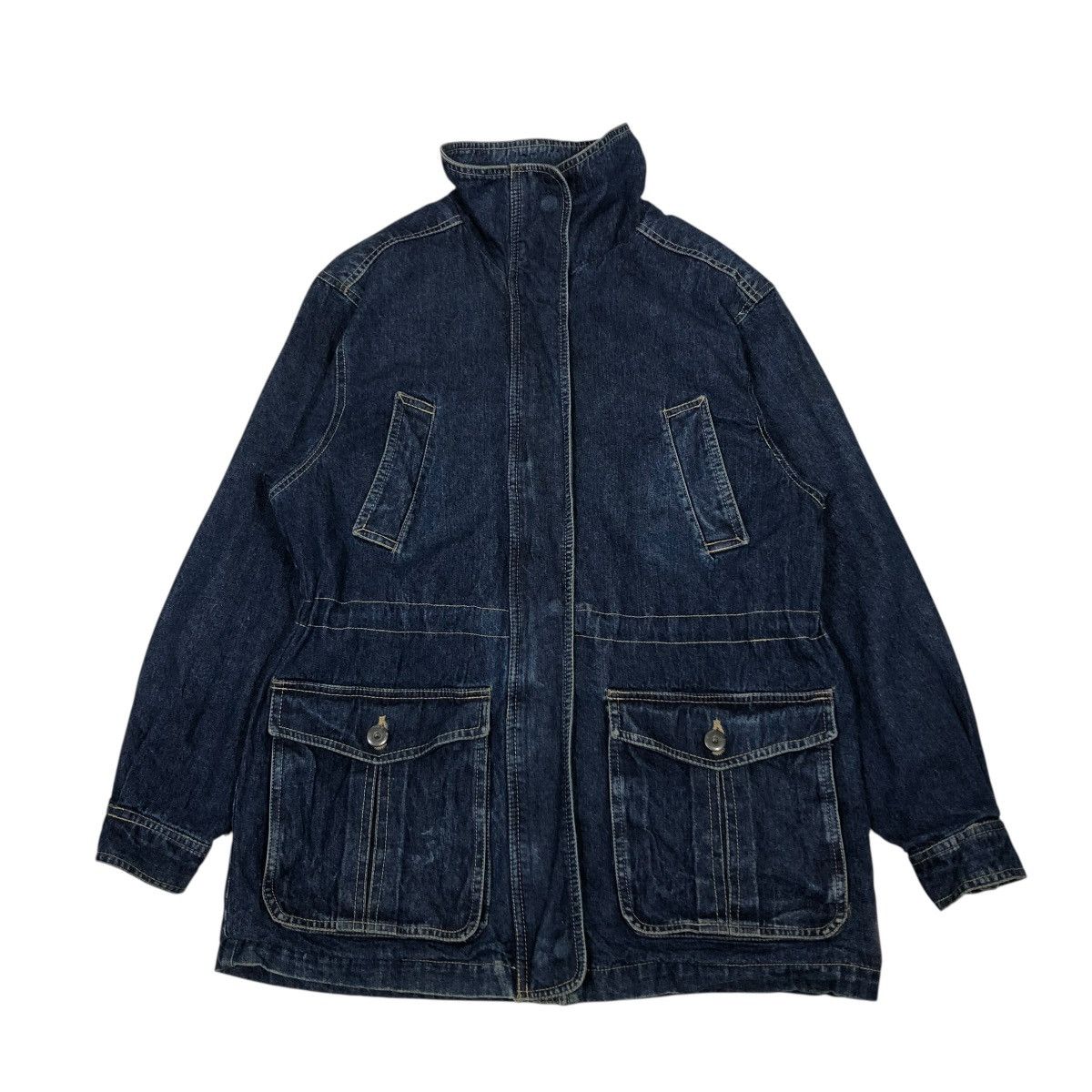 Japanese Brand 🔥VINTAGE BIKER DENIM JACKET BLANKET PACIFIC ISSEY MIYAKE Size US S / EU 44-46 / 1 - 2 Thumbnail