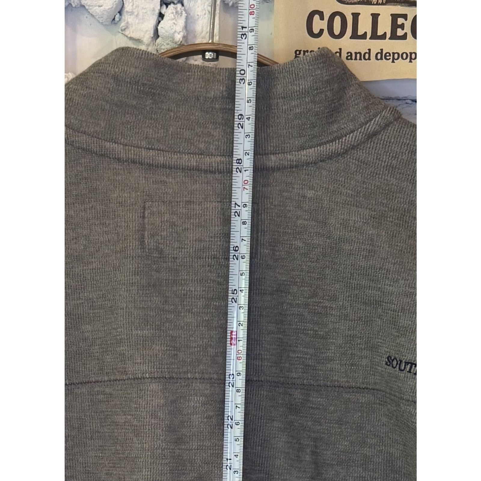 Southern Marsh Southern Shirt Pullover Mens Large Gray Quarter Zip w Pocket Size US L / EU 52-54 / 3 - 5 Thumbnail