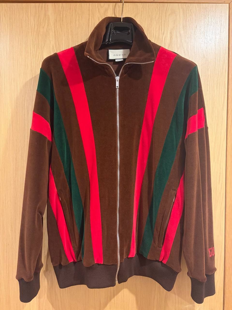 Gucci Gucci Brown and Multicolor Chenille Track Jacket Size US S / EU 44-46 / 1 - 1 Thumbnail