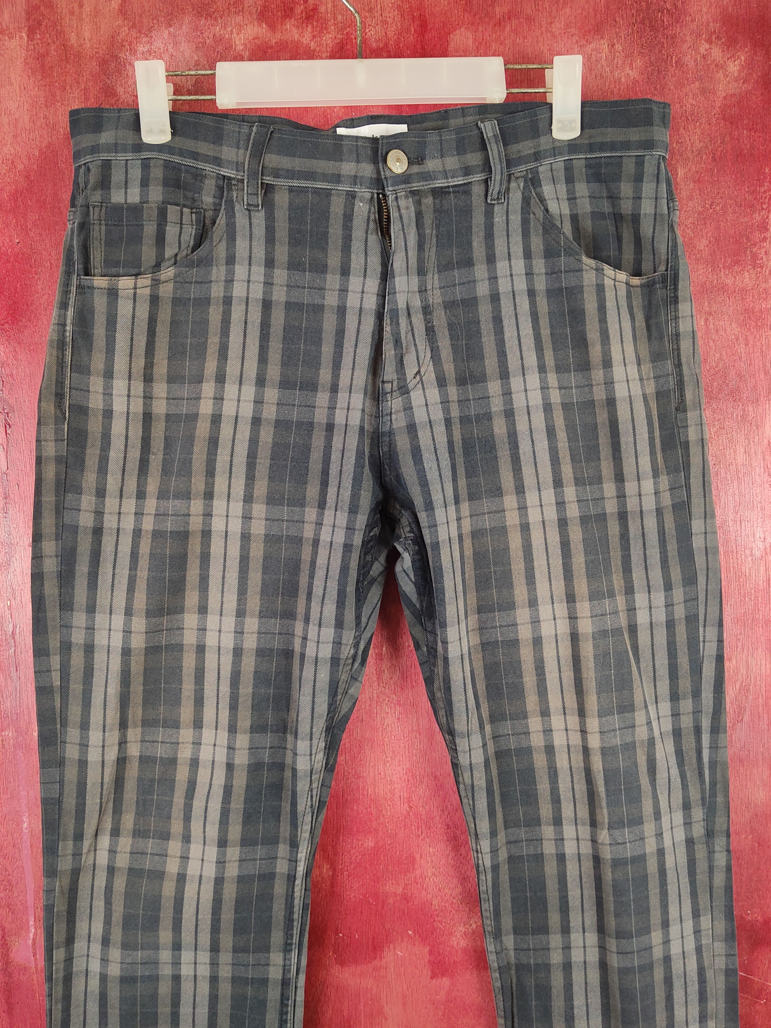 Japanese Brand × Vintage Ikka Black Faded stripe vintage Casual Pants #S1714 Size US 32 / EU 48 - 2 Thumbnail
