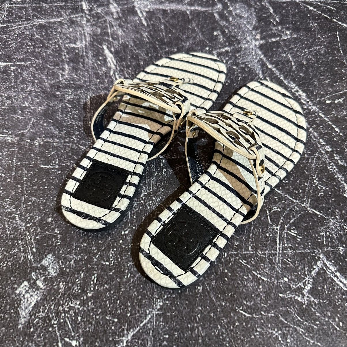 Tory Burch TORY BURCH MILLER Leather Sandal Stripe Size 6 Size US 6 / IT 36 - 6 Thumbnail
