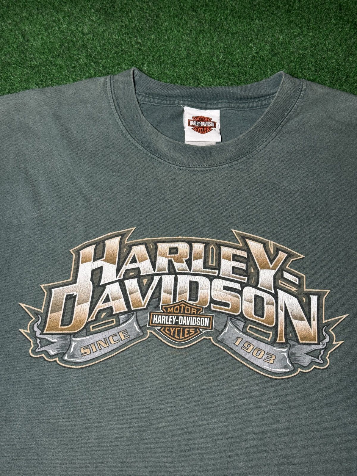 Harley Davidson Y2K Harley Davidson Biker Greenville NC Motorcycle T Shirt Size US XL / EU 56 / 4 - 2 Thumbnail