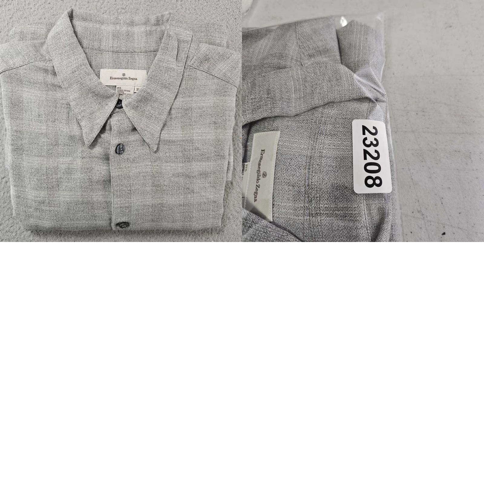 Ermenegildo Zegna Ermenegildo Zegna Shirt Mens XL Gray Plaid Button-Down Long Sleeve Made Italy Size US XL / EU 56 / 4 - 8 Thumbnail