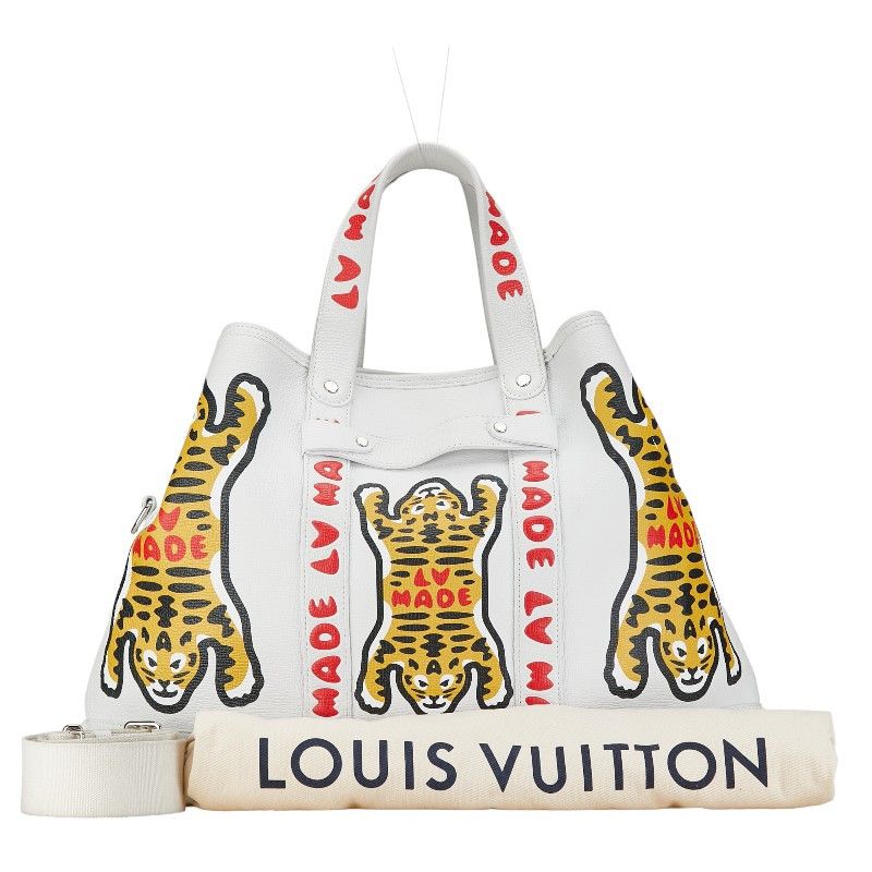 Louis Vuitton Louis Vuitton Louis Vuitton NIGO Collaboration Leather Trolley Tote Bag M59366 Leather Tote Bag M59366 in Very Good Condition Size ONE SIZE - 1 Thumbnail
