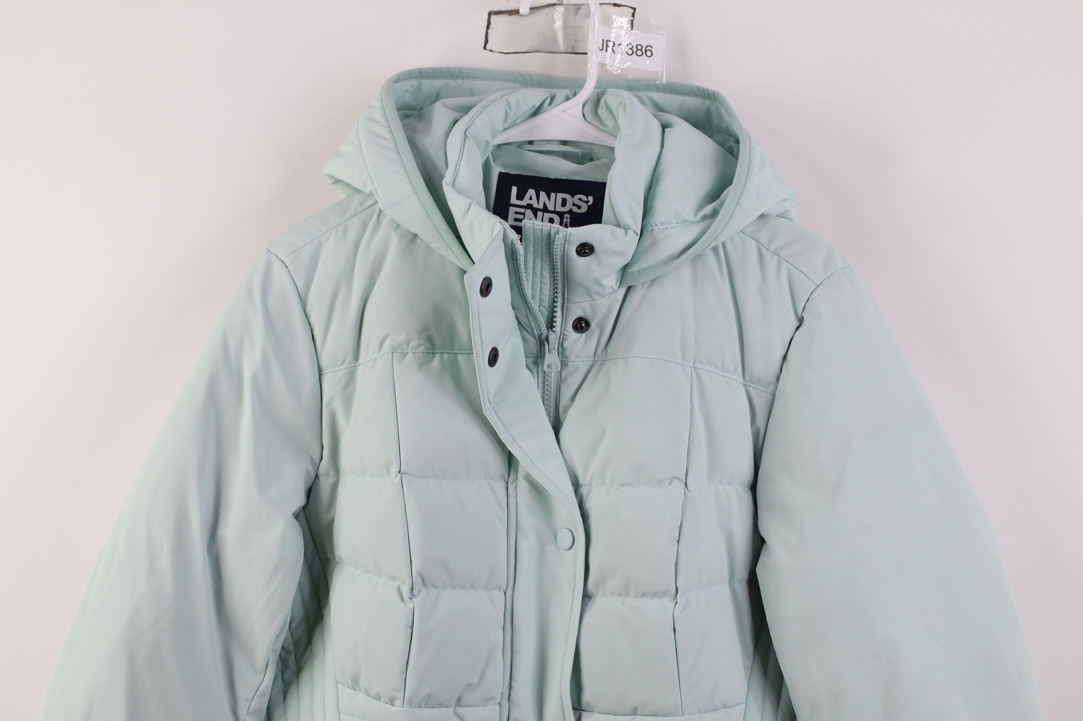 Lands' End Y2K Lands End Duck Down Hooded Full Zip Puffer Jacket Blue Size M / US 6-8 / IT 42-44 - 2 Thumbnail