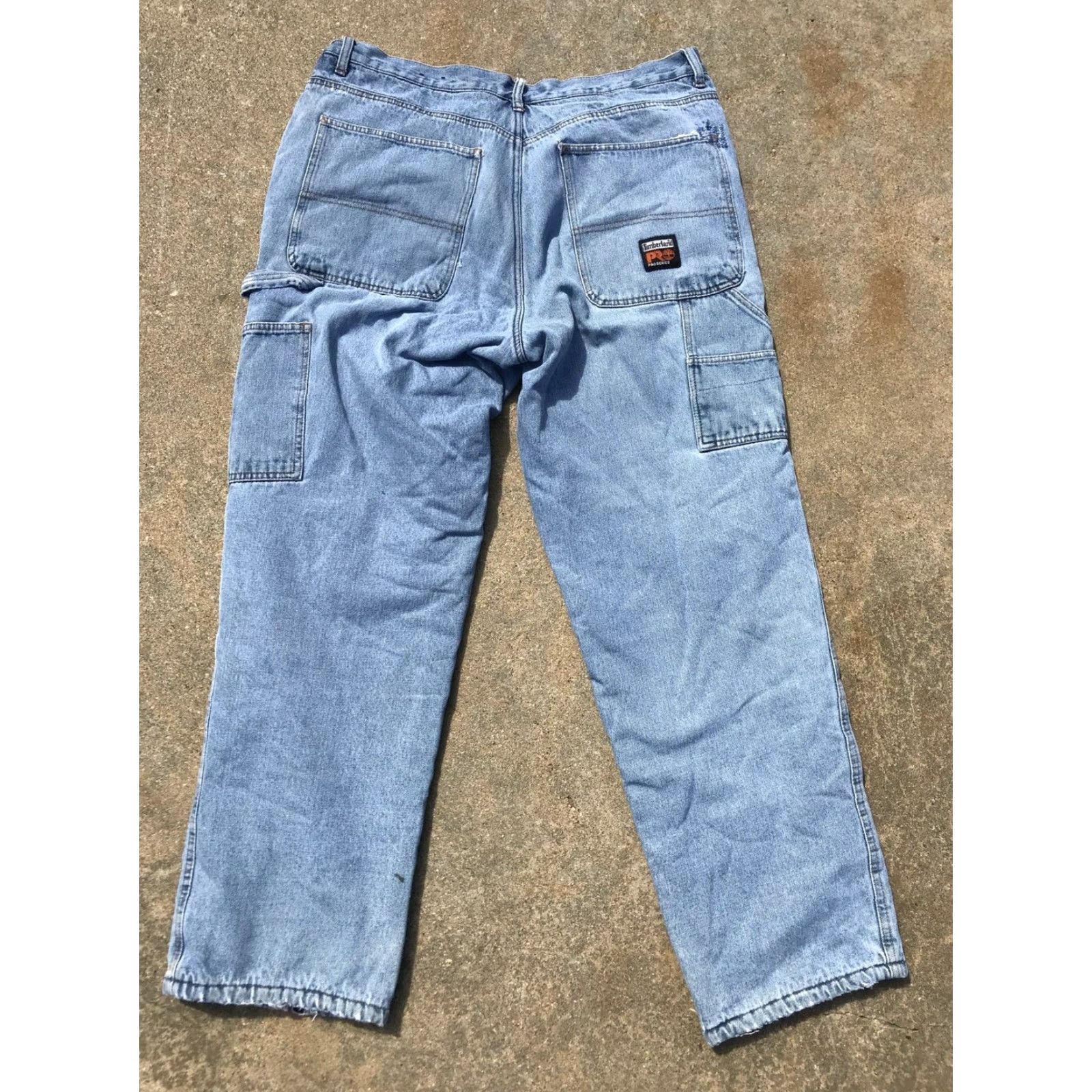 Timberland VINTAGE Timberland Pro Series Fleece Lined Insulated Jeans Men's 36 Blue Workwear Carpenter Straight Size 38 x 32 Size US 36 / EU 52 - 6 Thumbnail