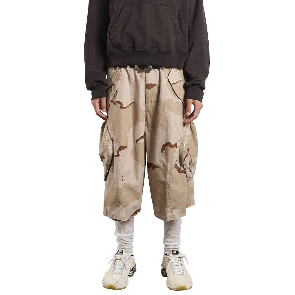 Japanese Brand Nvrfrgt 3D twisted cargo shorts in desert camouflage Size US 33 - 1 Thumbnail