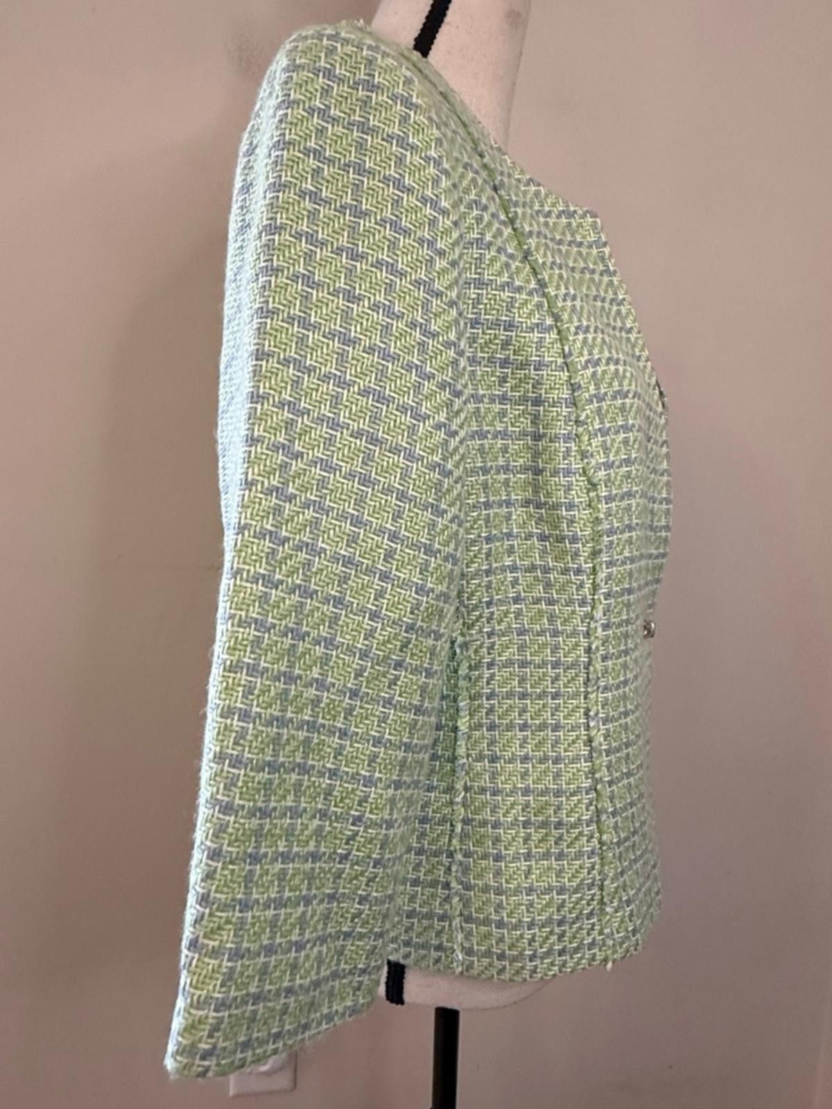 Other Sag Harbor spring green sky blue tweed blazer jacket SZ 12P Size XL / US 12-14 / IT 48-50 - 2 Thumbnail