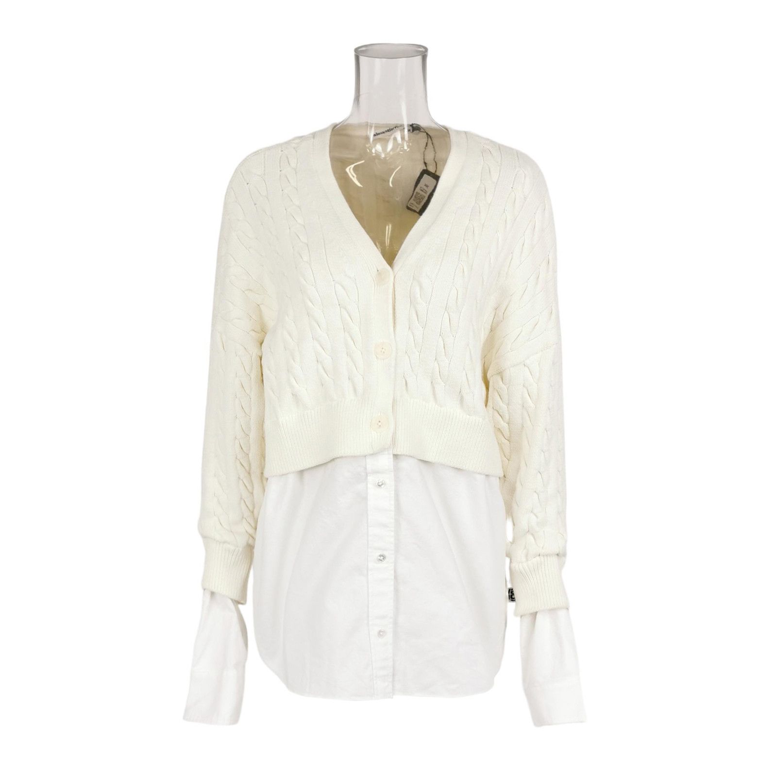 Alexander Wang Alexander Wang Cable Knit Layered Cardigan Size S Size S / US 4 / IT 40 - 1 Thumbnail