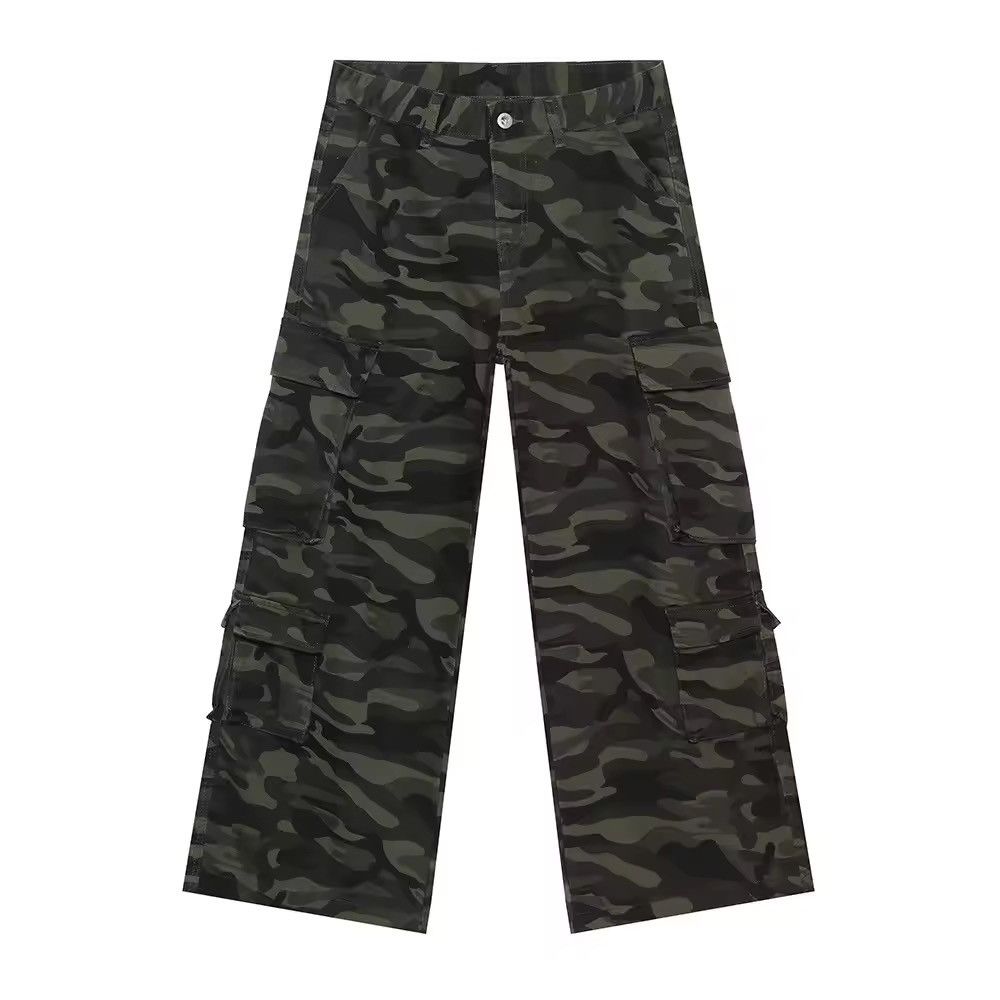 Japanese Brand Camouflage Multi-pockets Straight Wide Leg Pant Size US 28 / EU 44 - 5 Thumbnail