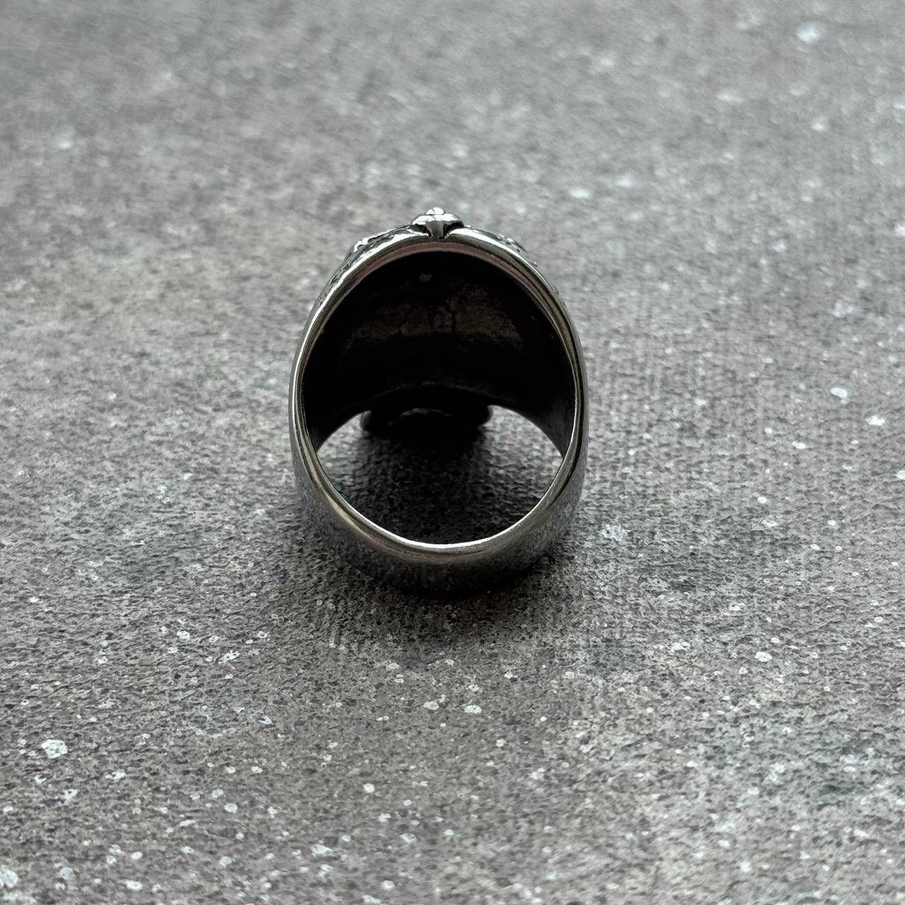 Vintage Gothic Skull 💀 Vintage Silver Ring Size ONE SIZE - 6 Thumbnail