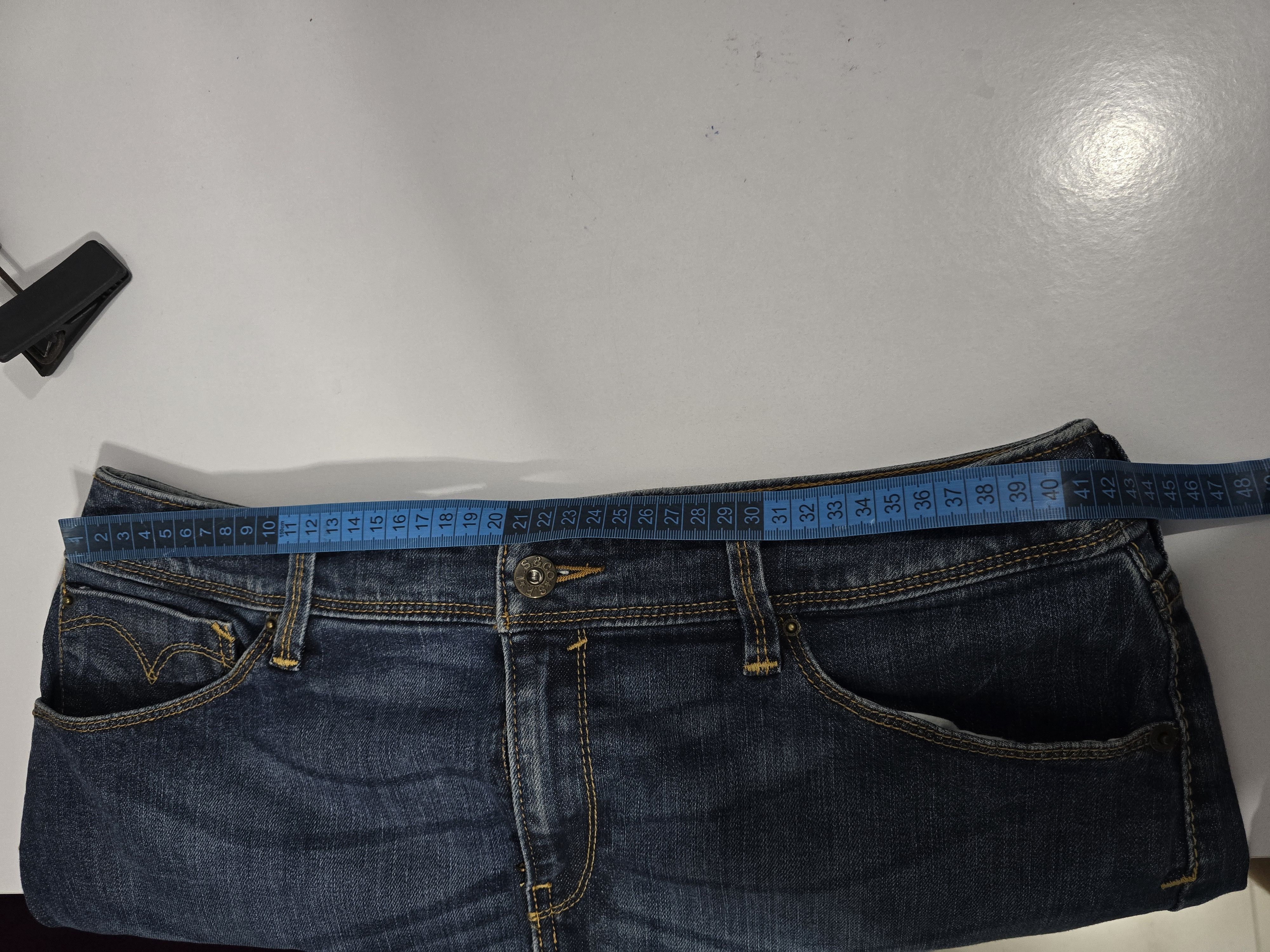Levi's LEVI'S VINTAGE, blue denim mini skirt ,WOMEN'S large Size 34" / US 12 / IT 48 - 10 Thumbnail