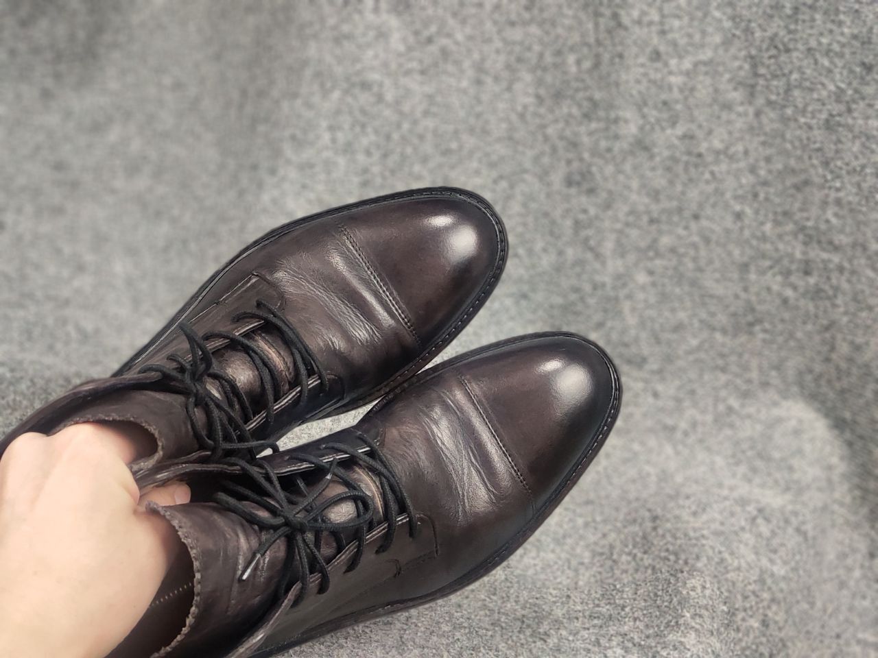 Oliver Sweeney Oliver Sweeney Dark Brown Calf Leather Derby Combat Boots Size US 10.5 / EU 43-44 - 11 Thumbnail