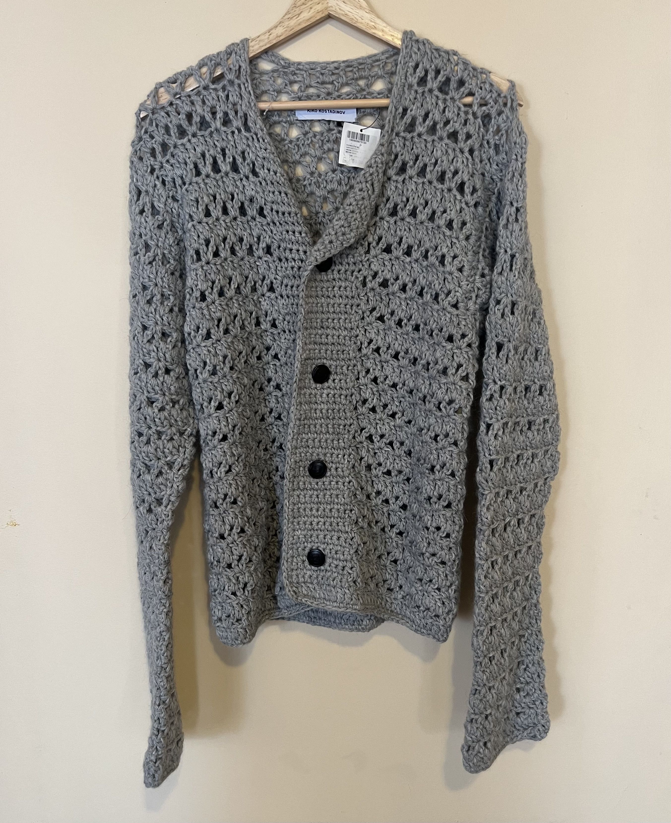 Kiko Kostadinov NWT A/W22 $1450 Cruma Crochet Sweater | Grailed