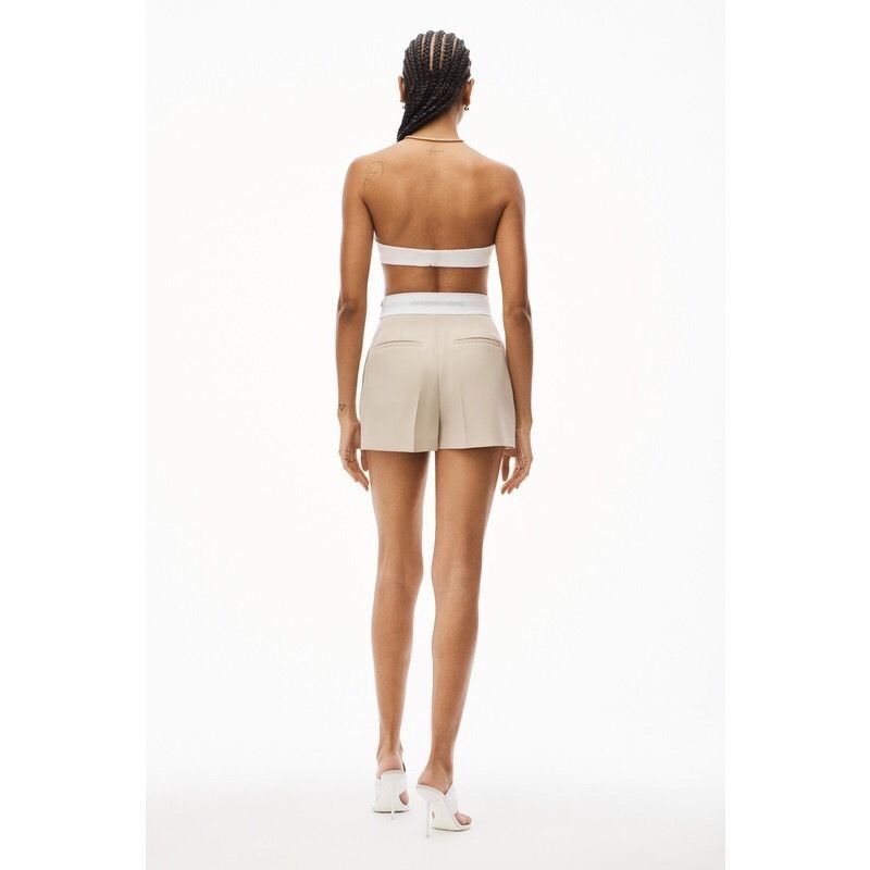 Alexander Wang Alexander Wang Beige High-Waisted Relaxed Fit Wool Blend Sho Size 32" / US 10 / IT 46 - 7 Thumbnail
