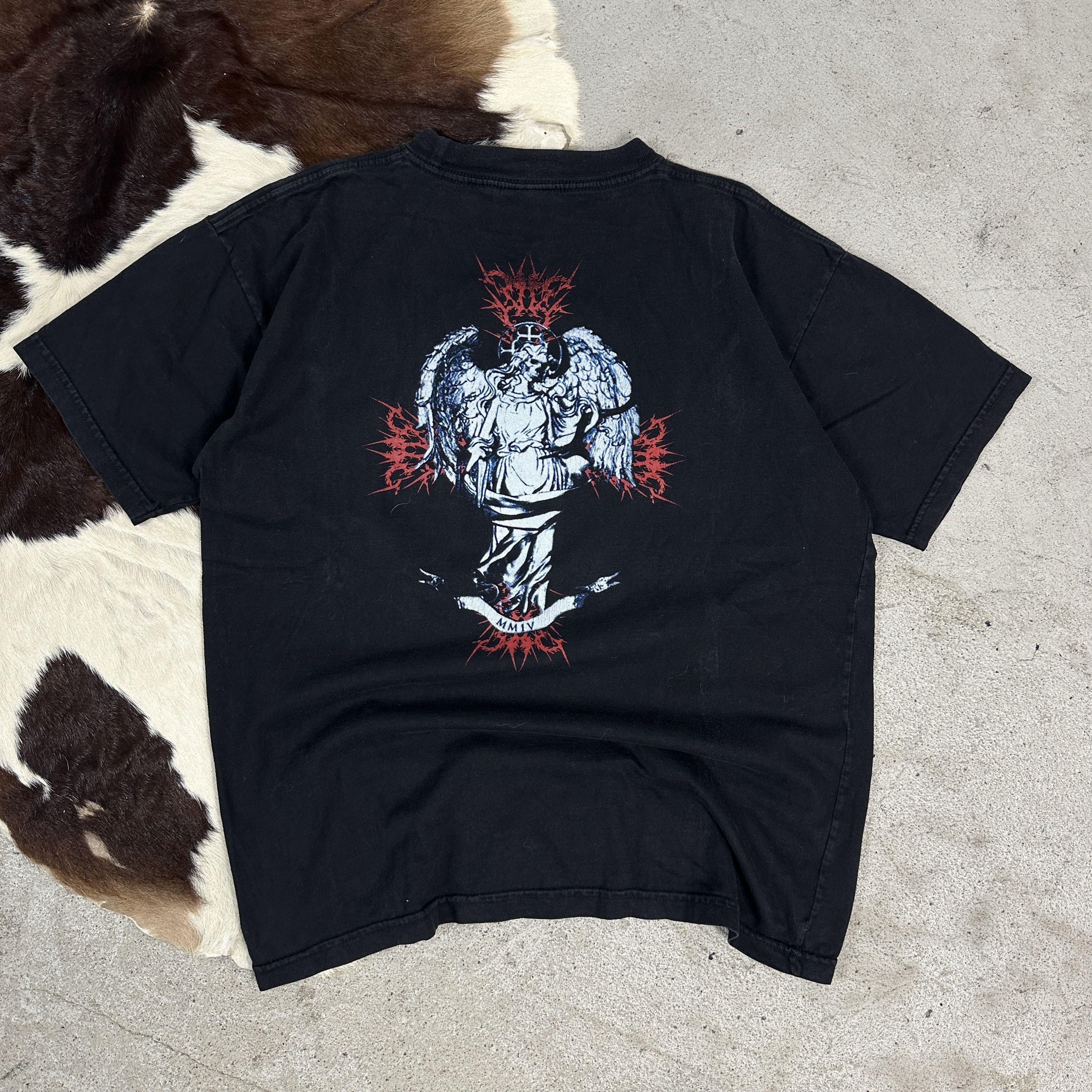Vintage Vintage Y2K Opium Grunge Skull Rock Metal Print T-shirt Size US M / EU 48-50 / 2 - 4 Thumbnail