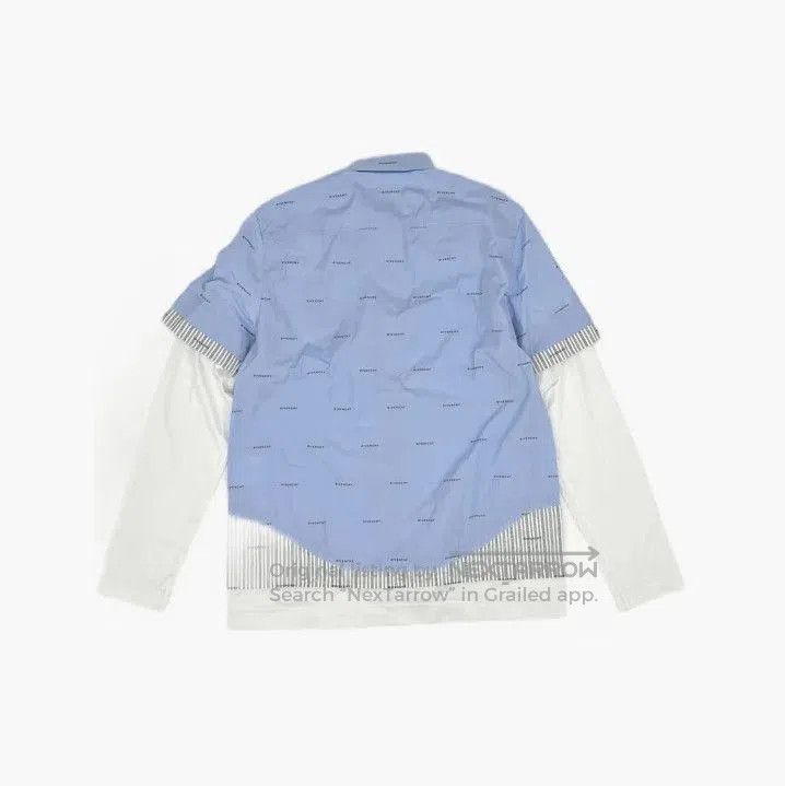 Givenchy GIVENCHY FW23 Point Collar Logo Print Layered Shirt. Size US XXS / EU 40 - 3 Thumbnail
