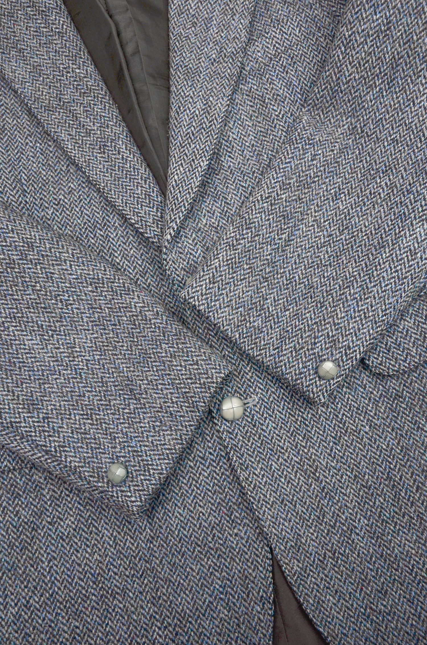 Harris Tweed Harris Tweed Herringbone Wool Blazer Grey Blue - Size 42R Size 42R - 3 Thumbnail