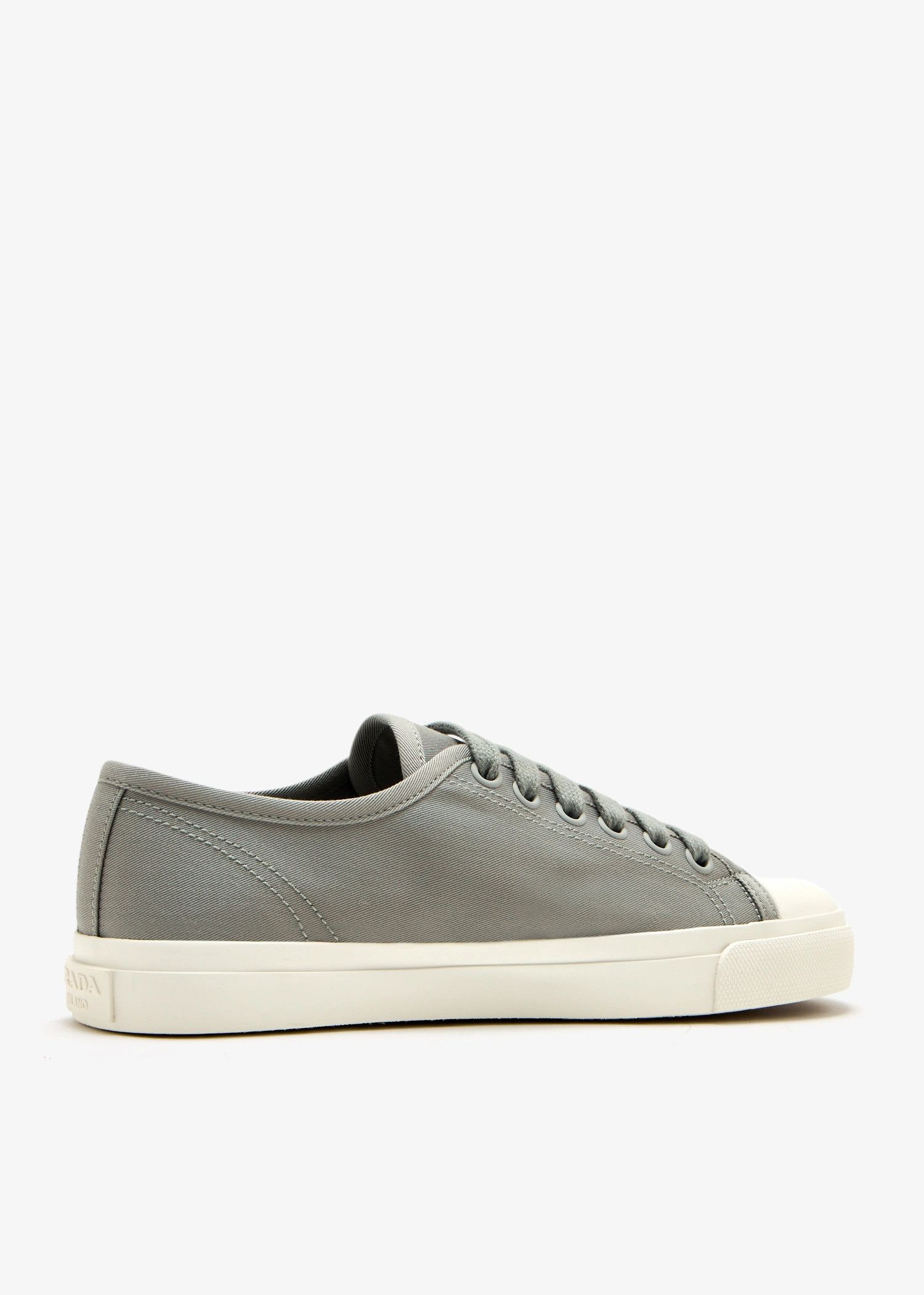 Prada o1mt1gz0526 Cotton Gabardine Sneakers in Grey/White Size US 8 / EU 41 - 3 Thumbnail