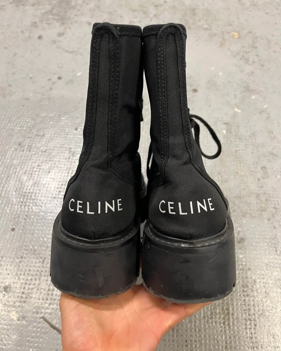 Celine Celine Black Nylon Lug Sole Boots Size US 7 / EU 40 - 7 Thumbnail