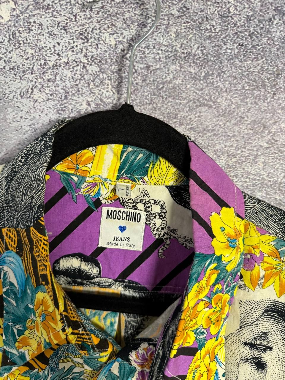 Designer × Moschino × Vintage Moschino Jeans Faces Shirt Men's Long Sleeve Shirt Vintage Size US L / EU 52-54 / 3 - 12 Thumbnail