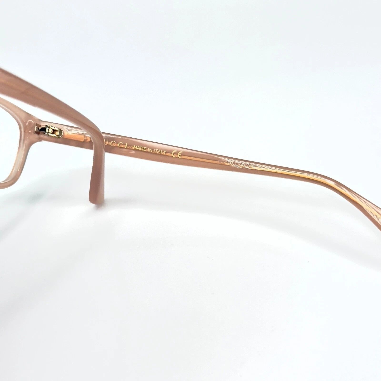 Gucci GUCCI GG0730O 0730 Nude Pink Crystal Logo Eyeglasses 004 Size ONE SIZE - 3 Thumbnail
