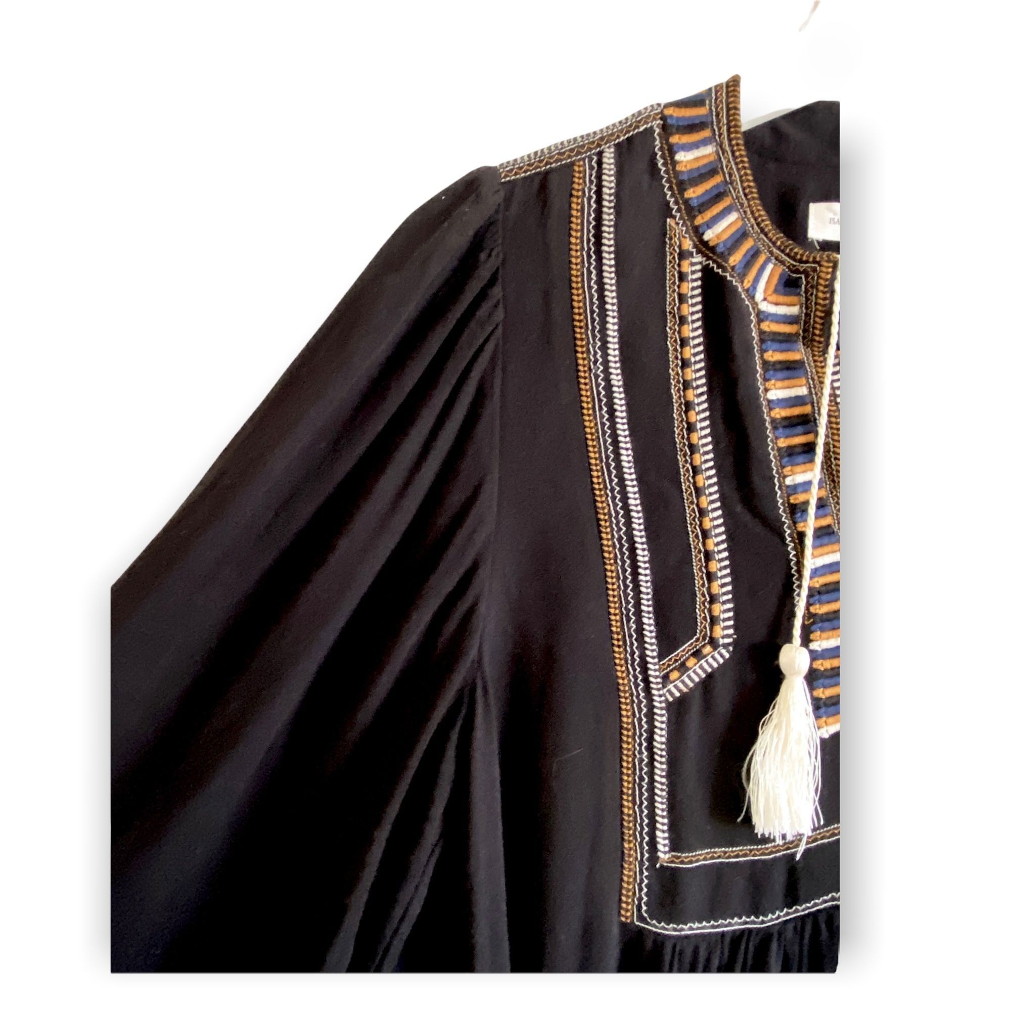 Isabel Marant Etoile ISABEL MARANT ETOILE Black Clara Dress with Embroideries and Size XS / US 0-2 / IT 36-38 - 11 Thumbnail