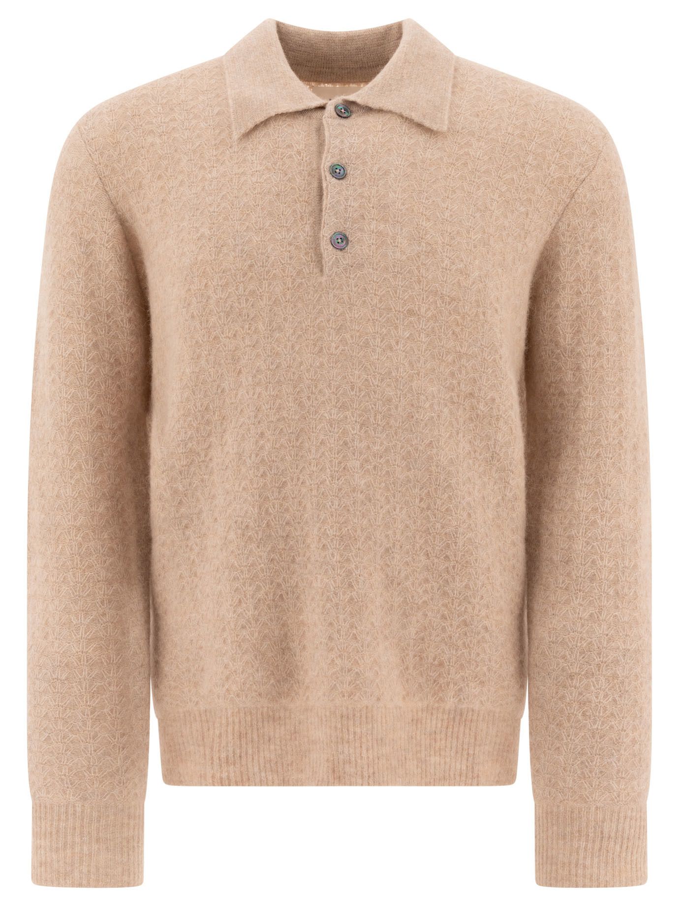 NN07 Alfie Alpaca-Blend Polo Sweater Size US S / EU 44-46 / 1 - 1 Thumbnail