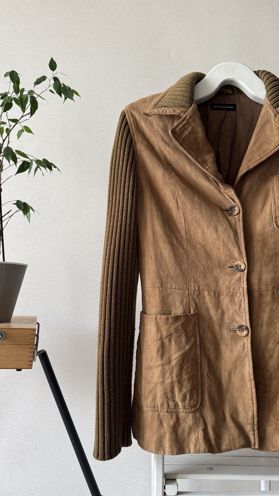 Genuine Leather Vintage Massimo Dutti Leather Blazer Jacket Helmut Lang vibe Size L / US 10 / IT 46 - 2 Thumbnail