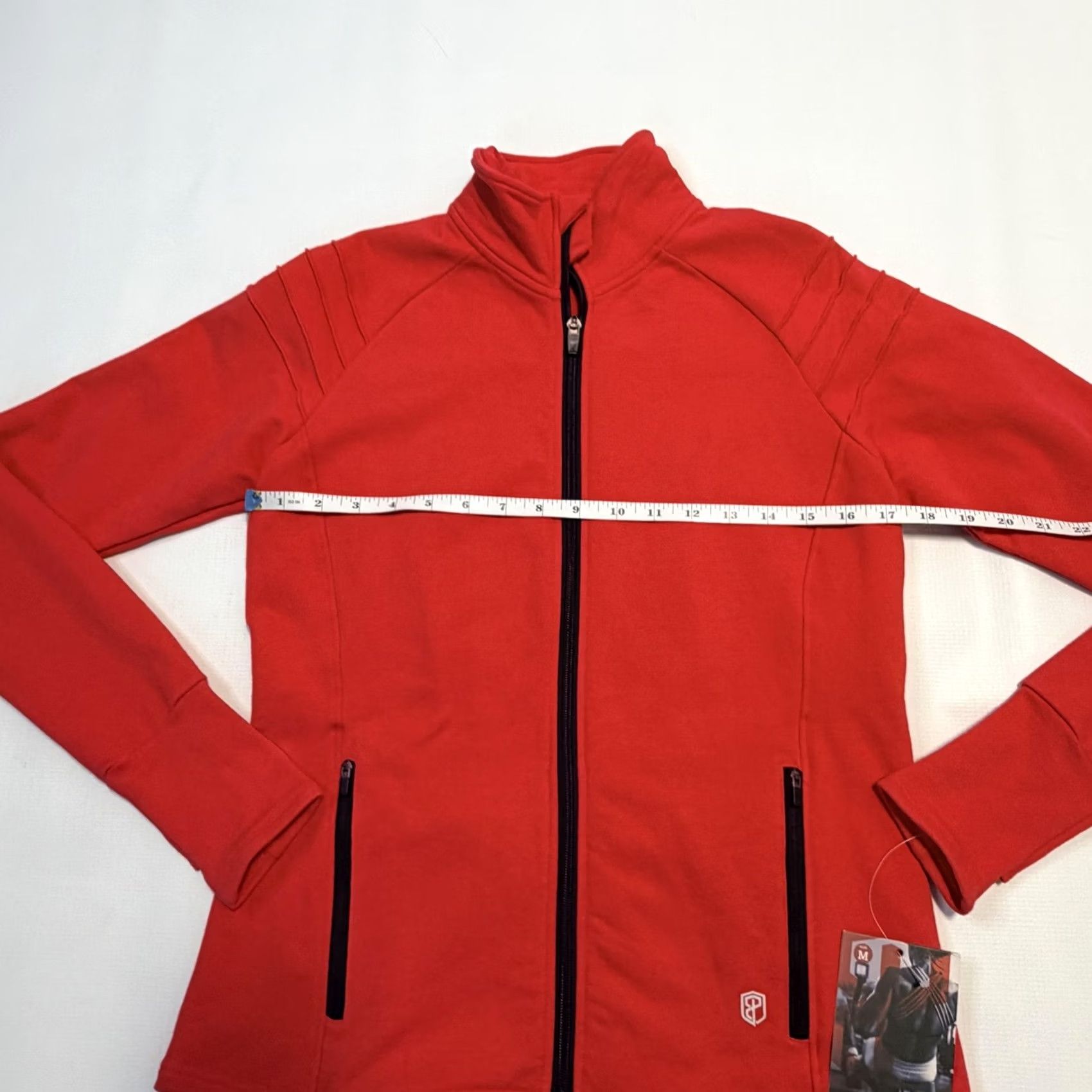 Primitive Born Primitive Track Jacket Womens Medium Red Full Zip Thumbholes Athletic Size M / US 6-8 / IT 42-44 - 7 Thumbnail
